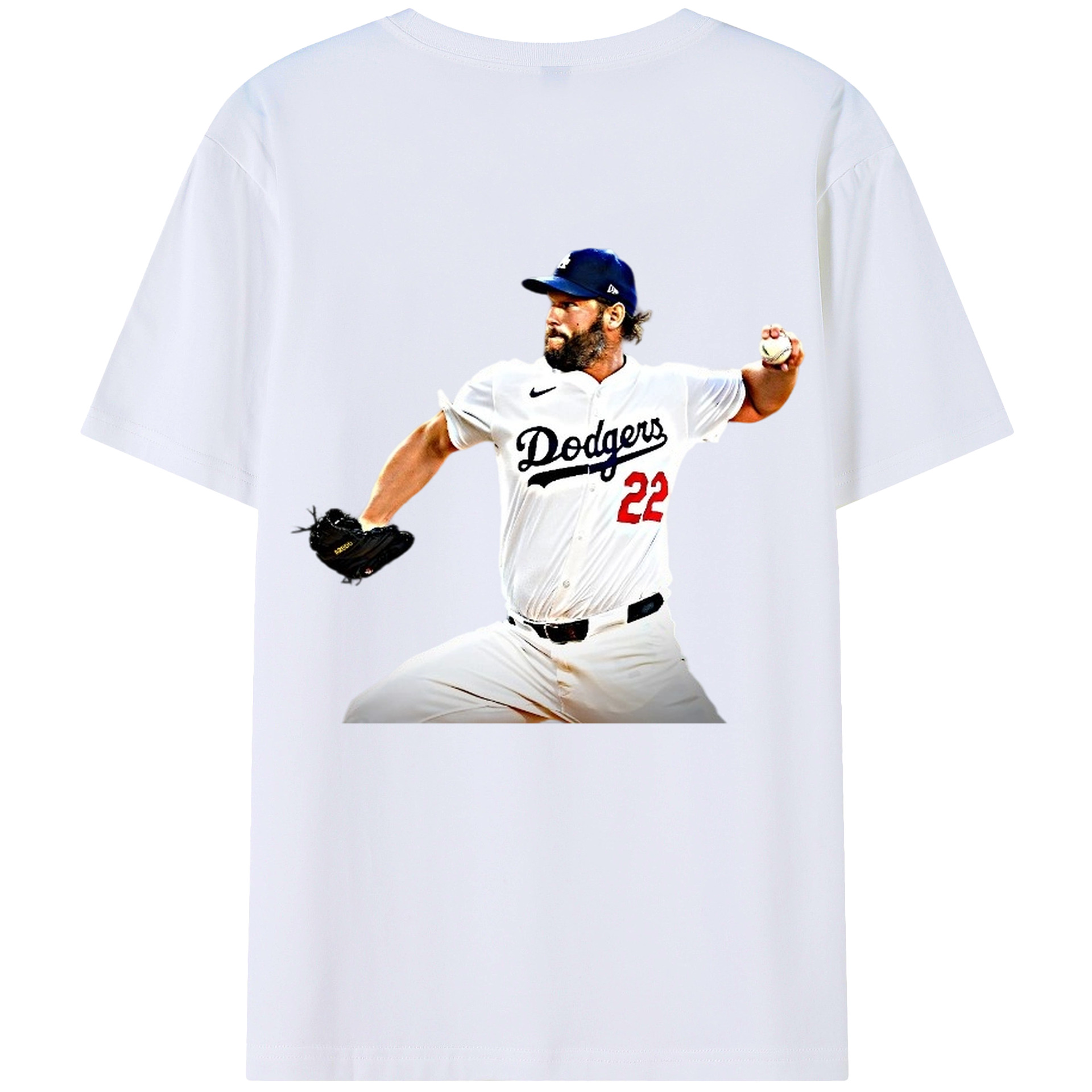 Clayton Kershaw  9 180g Combed Cotton T-Shirt With Back Heat Transfer Print – Soft, Lightweight, Fitted Design – Stylish Casual Wear For Sports & Everyday Use
