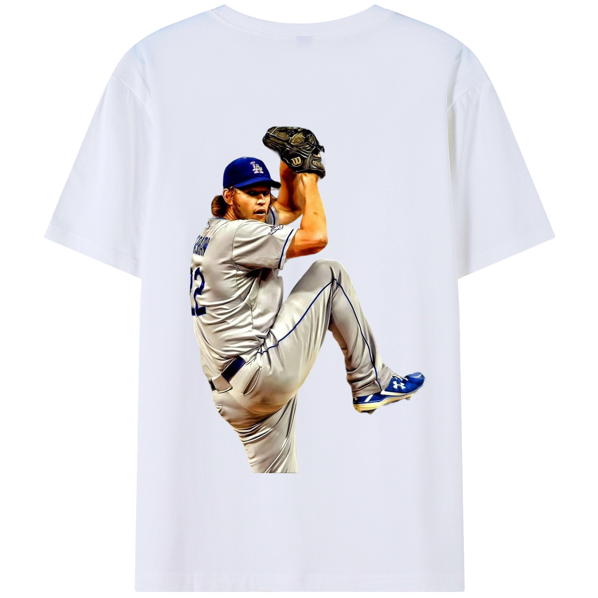 Clayton Kershaw 11 180g Combed Cotton T-Shirt With Back Heat Transfer Print – Soft, Lightweight, Fitted Design – Stylish Casual Wear For Sports & Everyday Use