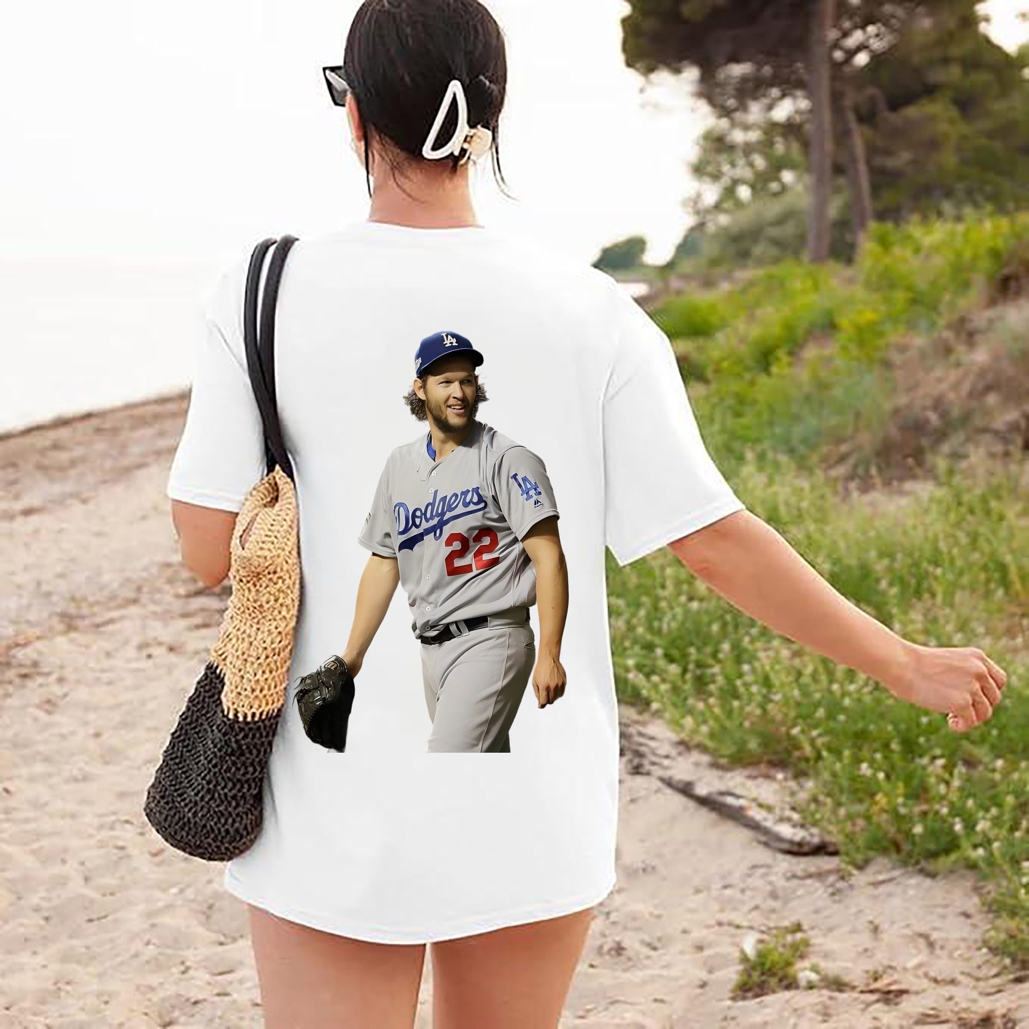 Clayton Kershaw 5 180g Combed Cotton T-Shirt With Back Heat Transfer Print – Soft, Lightweight, Fitted Design – Stylish Casual Wear For Sports & Everyday Use