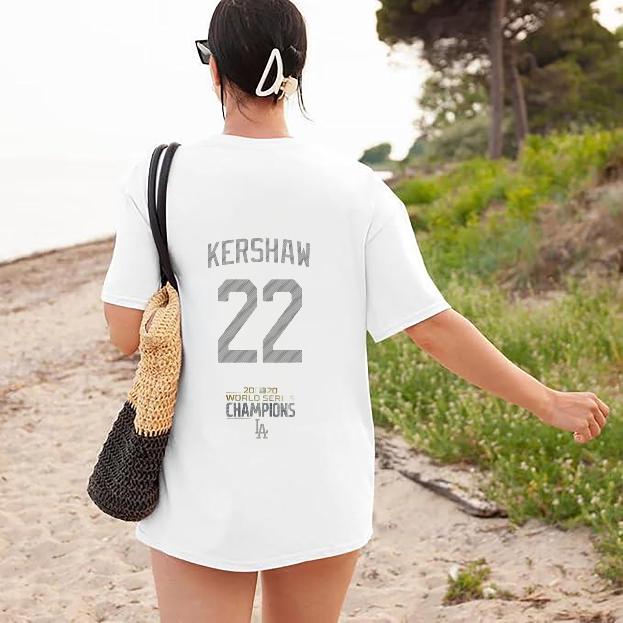 Clayton Kershaw 8 180g Combed Cotton T-Shirt With Back Heat Transfer Print – Soft, Lightweight, Fitted Design – Stylish Casual Wear For Sports & Everyday Use