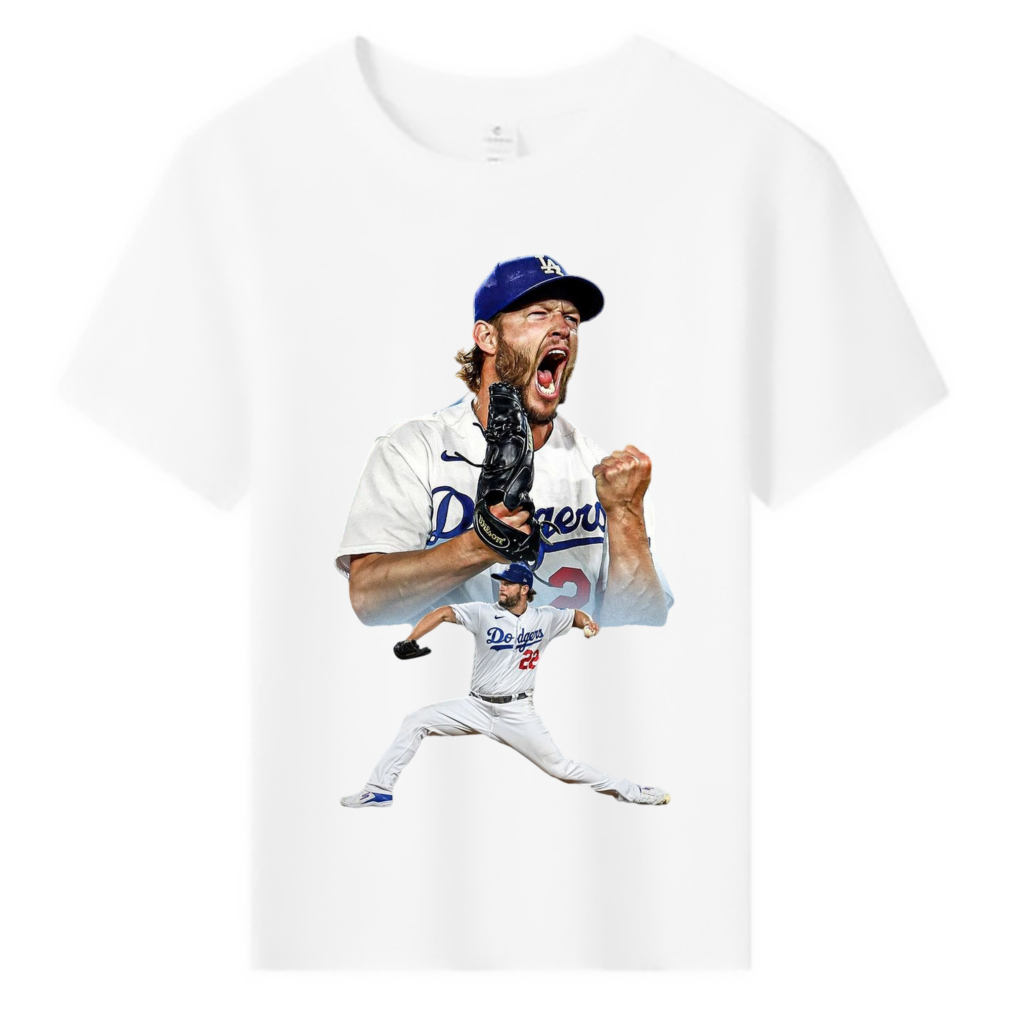 Clayton Kershaw 2 Combed Cotton Kids T-Shirt 180g With Front Heat Transfer Print – Soft, Lightweight, Side-Seamed Design – Stylish And Comfortable Casual Wear For Everyday Activities