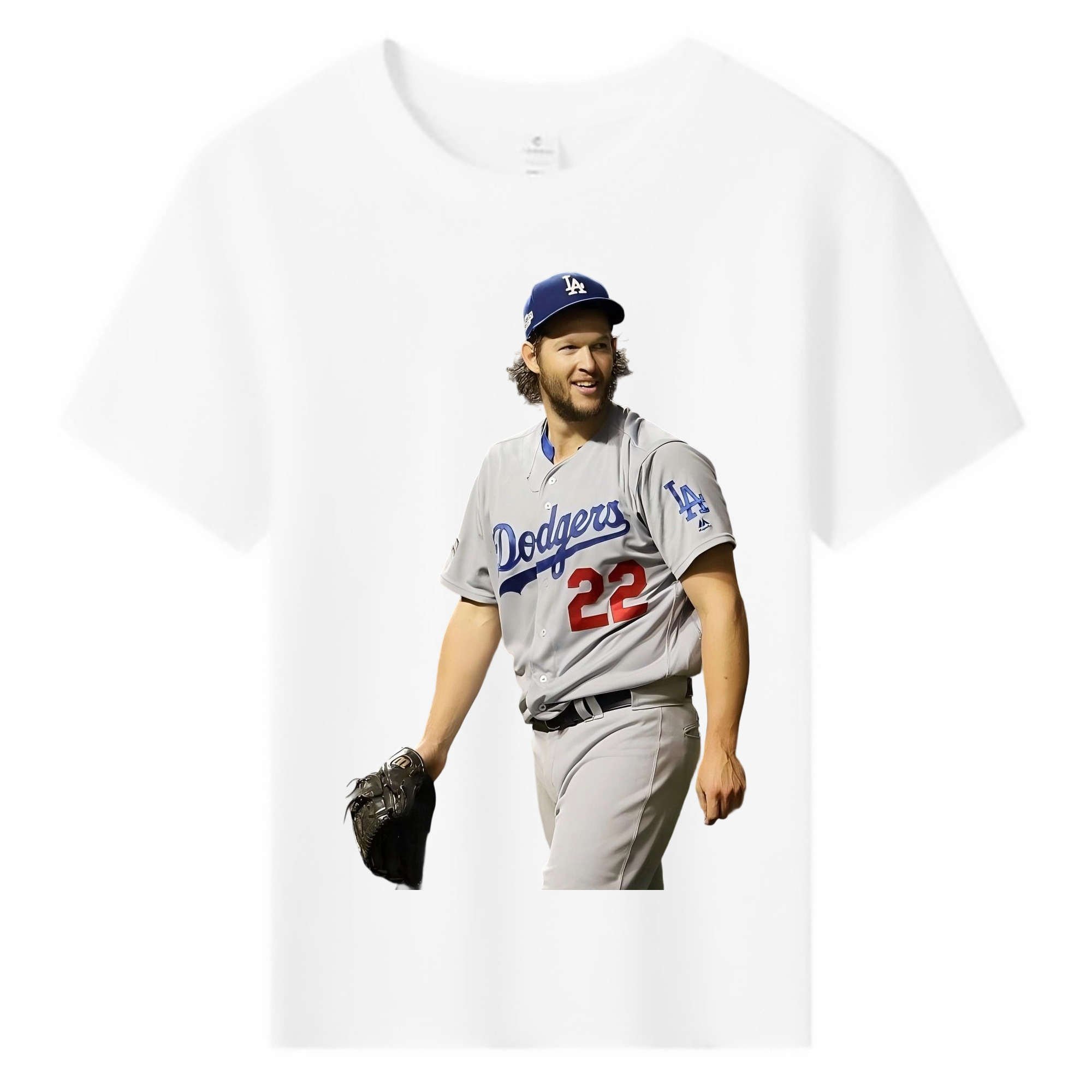 Clayton Kershaw 5 Combed Cotton Kids T-Shirt 180g With Front Heat Transfer Print – Soft, Lightweight, Side-Seamed Design – Stylish And Comfortable Casual Wear For Everyday Activities