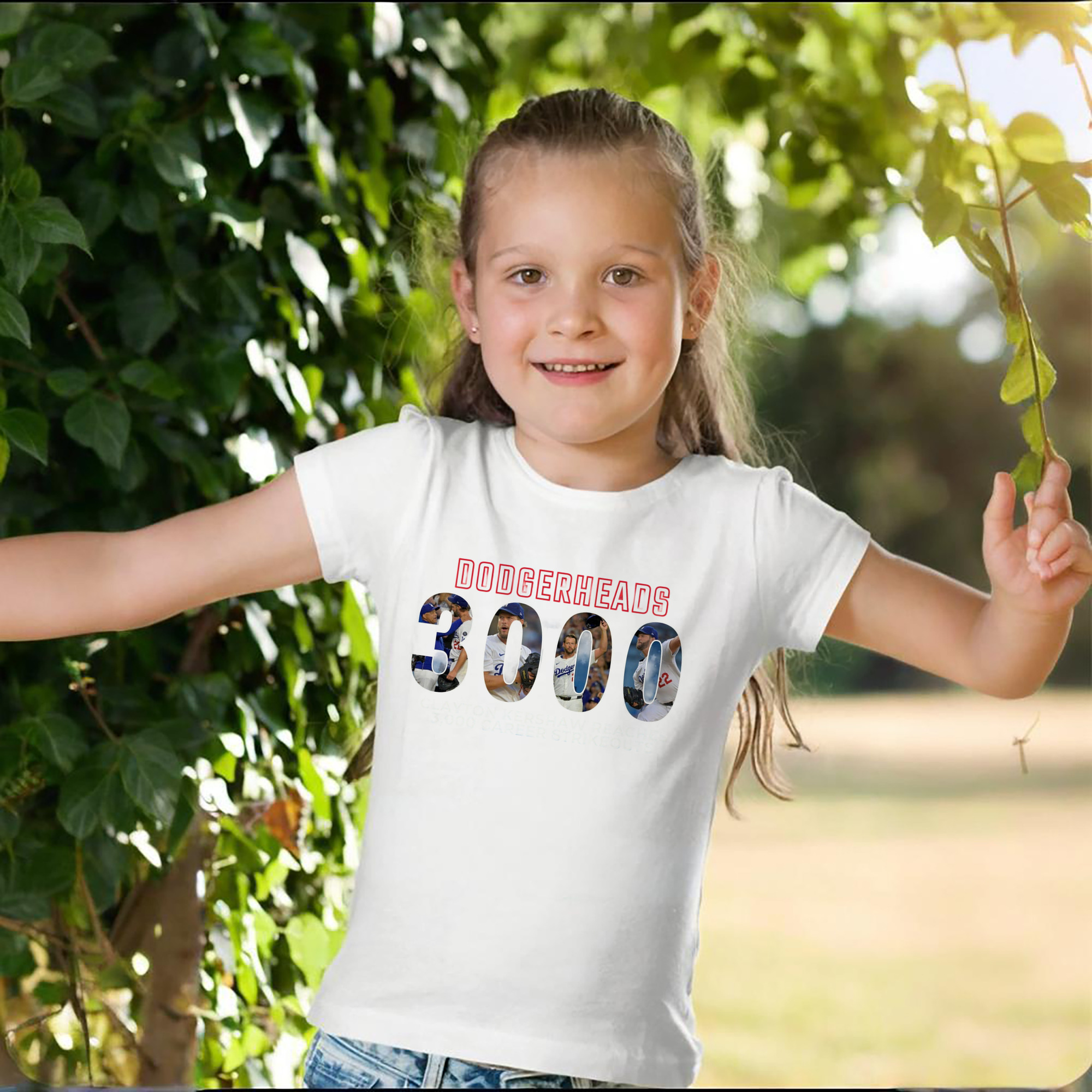 Clayton Kershaw 10 Combed Cotton Kids T-Shirt 180g With Front Heat Transfer Print – Soft, Lightweight, Side-Seamed Design – Stylish And Comfortable Casual Wear For Everyday Activities