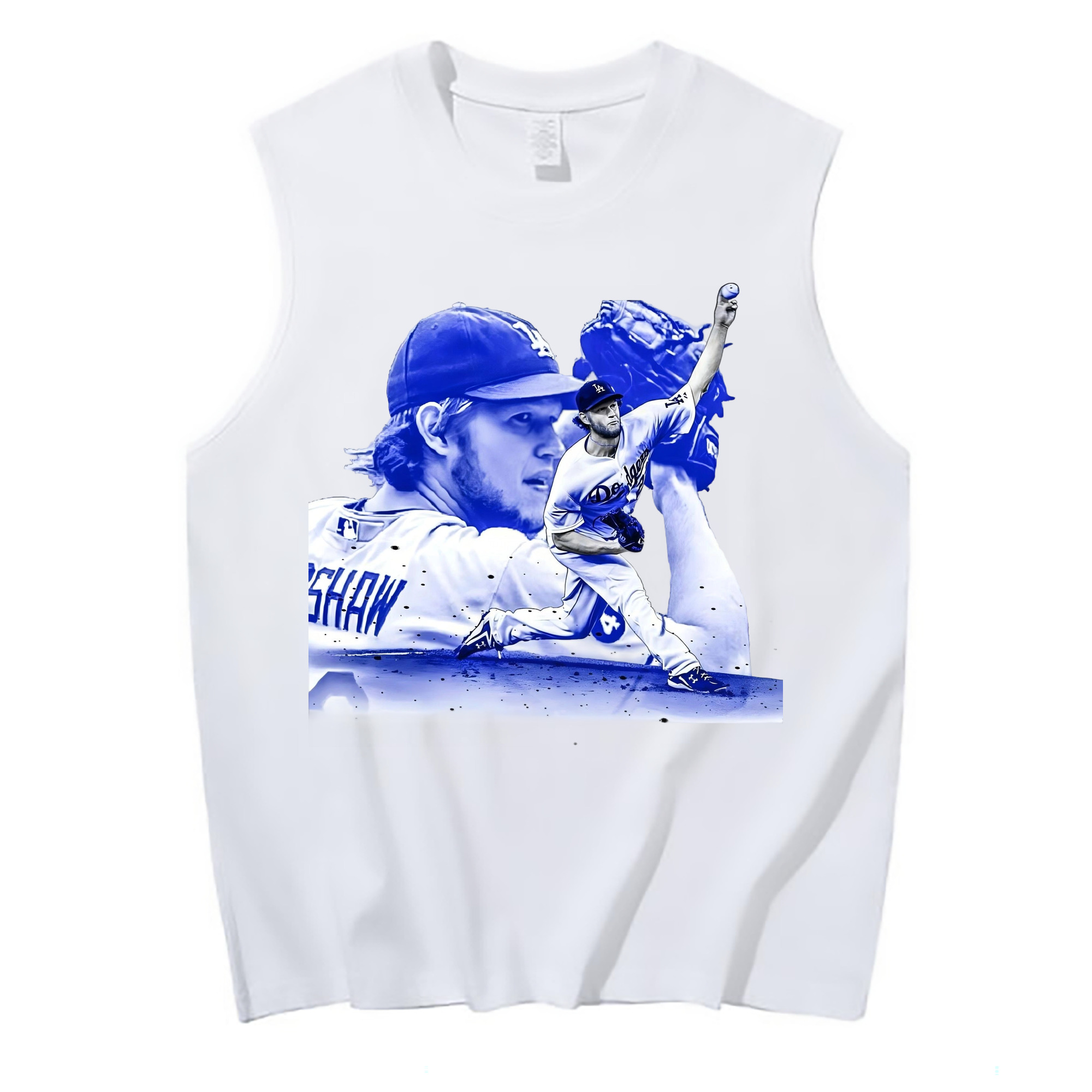 Clayton Kershaw 3 210g Combed Cotton Tank Top With Front Heat Transfer Print – Soft, Lightweight, Fitted Design – Stylish & Comfortable Casual Wear For Sports & Everyday Use