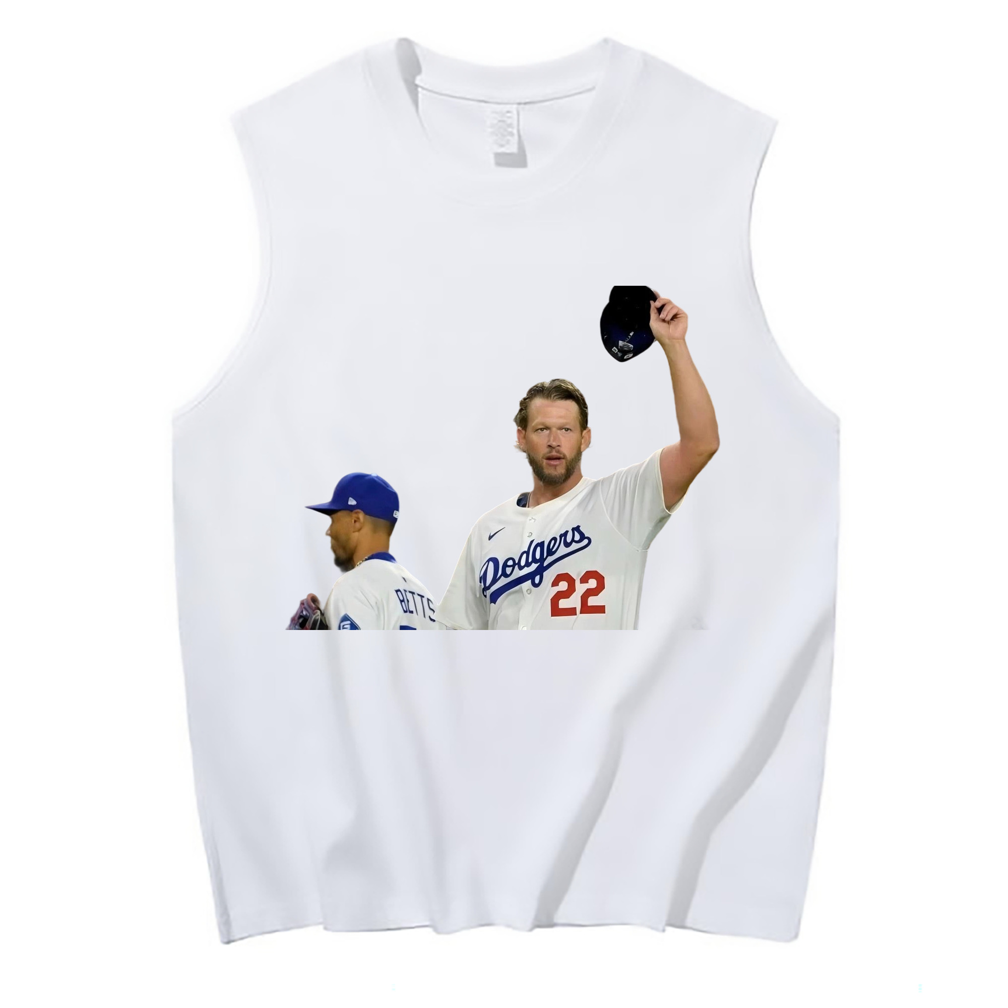Clayton Kershaw 13 210g Combed Cotton Tank Top With Front Heat Transfer Print – Soft, Lightweight, Fitted Design – Stylish & Comfortable Casual Wear For Sports & Everyday Use