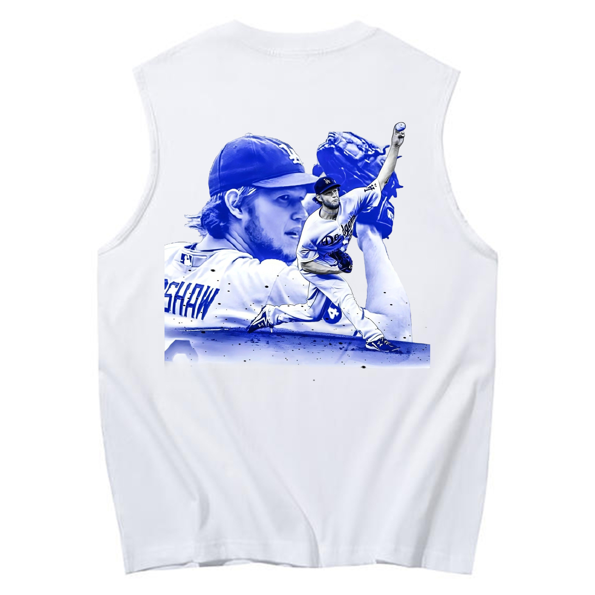 Clayton Kershaw 3 230g Pure Cotton Tank Top With Back Heat Transfer Print – Soft, Lightweight, Fitted Design – Stylish & Comfortable Casual Wear For Sports & Everyday Use