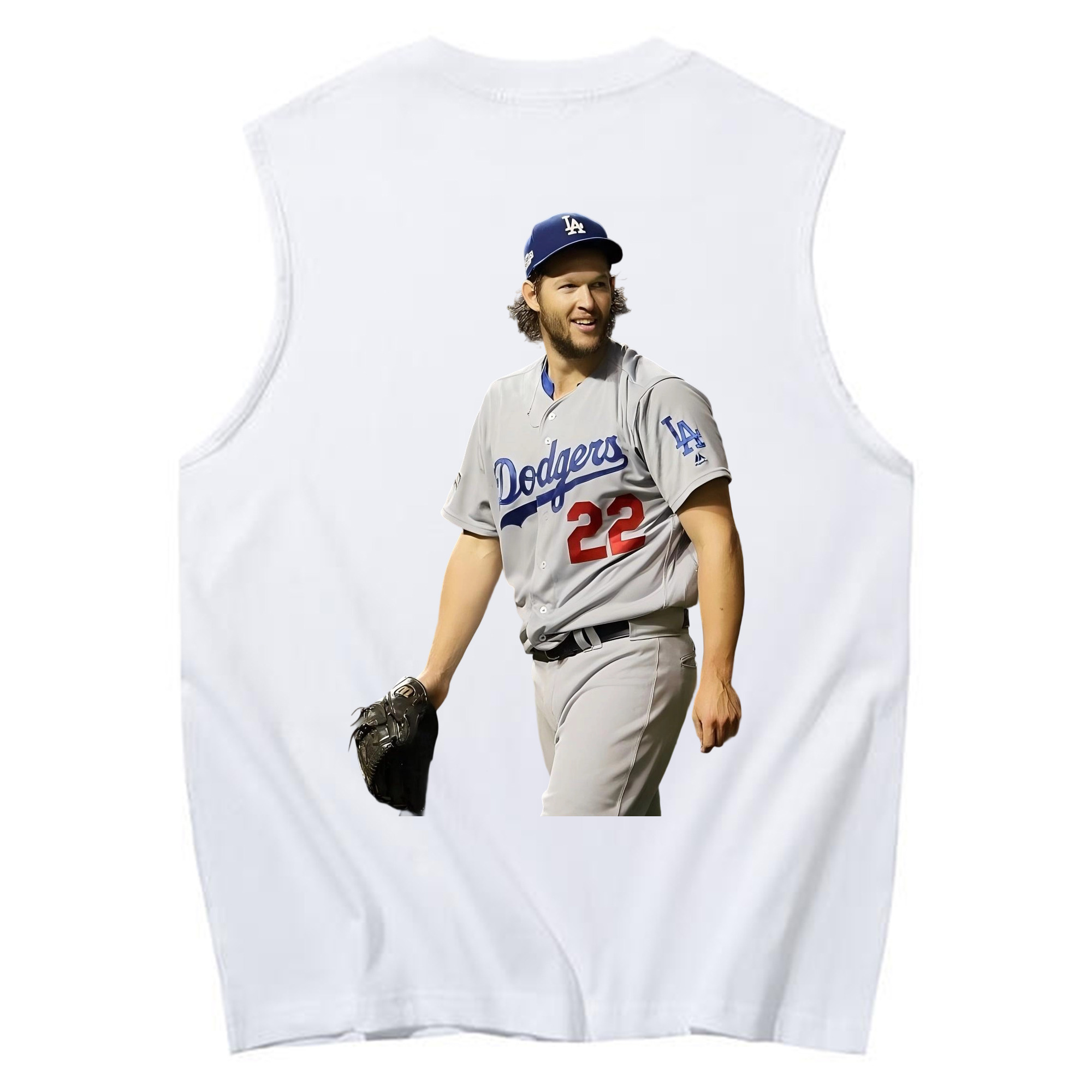 Clayton Kershaw 5 230g Pure Cotton Tank Top With Back Heat Transfer Print – Soft, Lightweight, Fitted Design – Stylish & Comfortable Casual Wear For Sports & Everyday Use