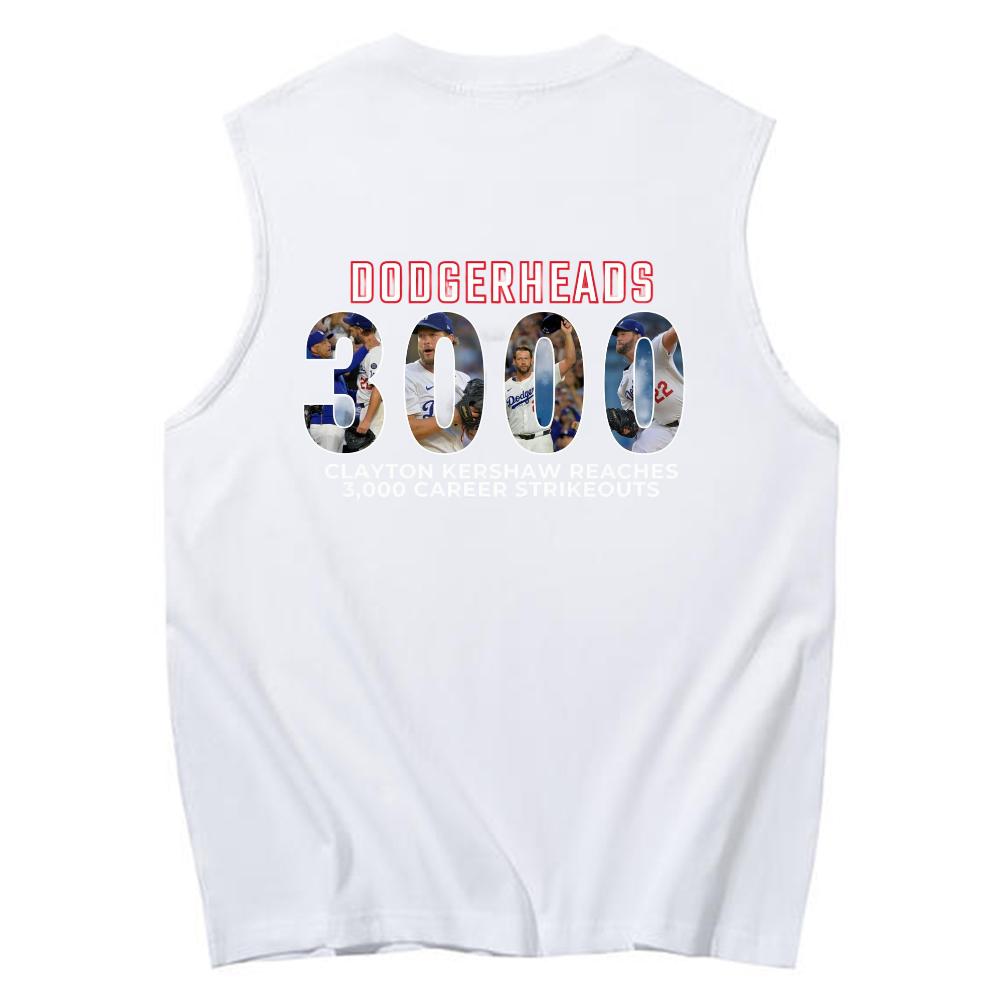 Clayton Kershaw 10 230g Pure Cotton Tank Top With Back Heat Transfer Print – Soft, Lightweight, Fitted Design – Stylish & Comfortable Casual Wear For Sports & Everyday Use