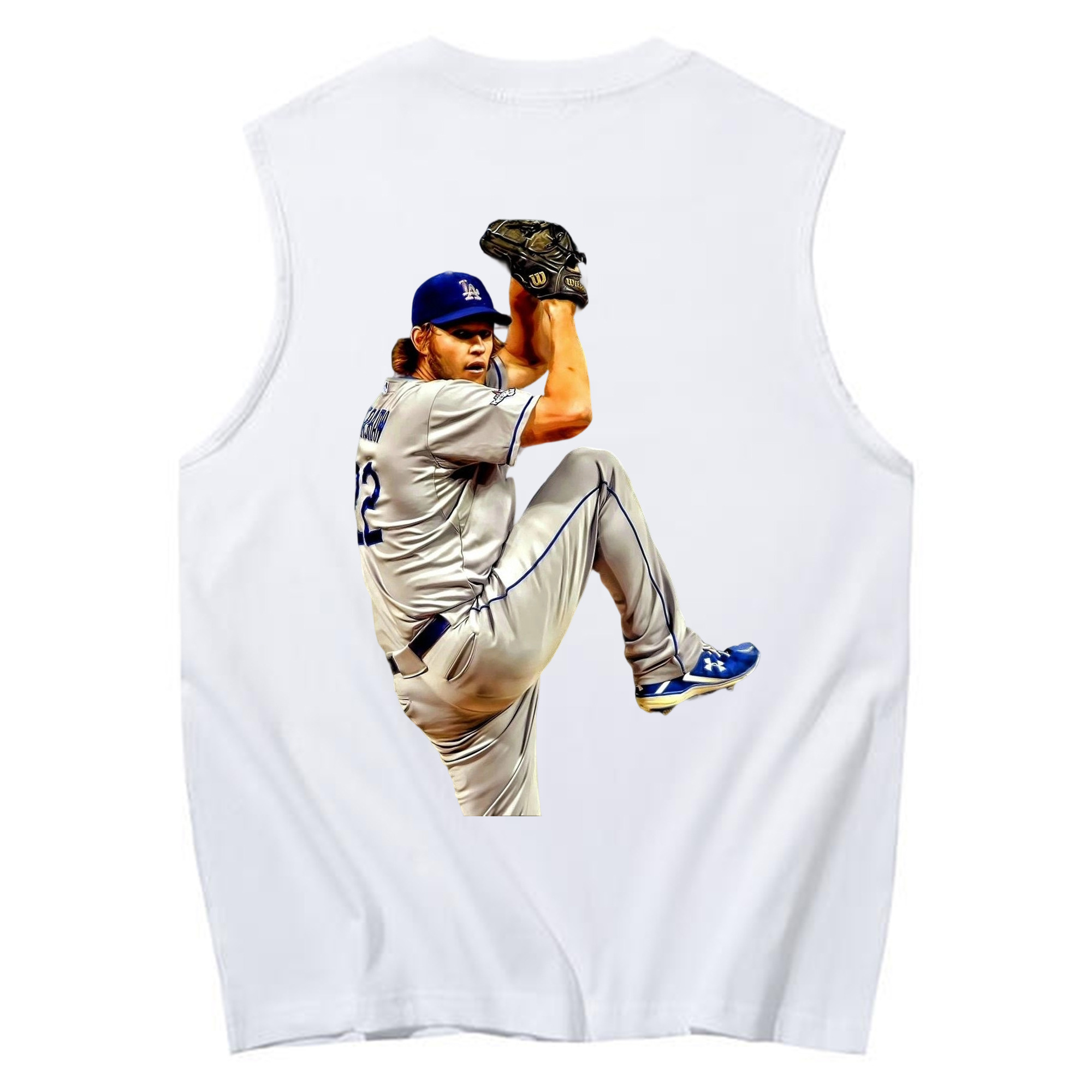 Clayton Kershaw 11 230g Pure Cotton Tank Top With Back Heat Transfer Print – Soft, Lightweight, Fitted Design – Stylish & Comfortable Casual Wear For Sports & Everyday Use