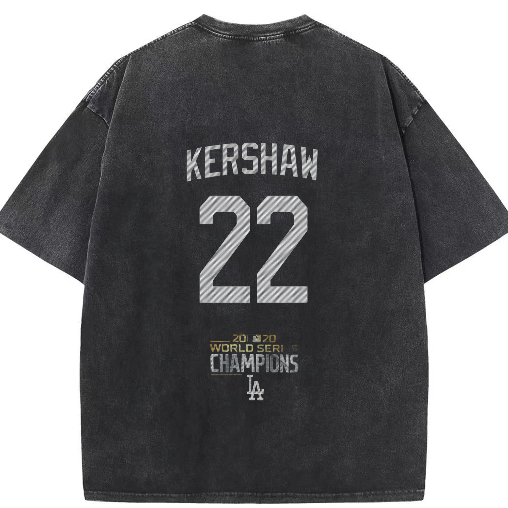 Clayton Kershaw 8 Washed Vintage 230g Cotton Oversized T-Shirt With Back Heat Transfer Print – Soft, Lightweight & Stylish – Comfortable Casual Wear For Sports & Everyday Use