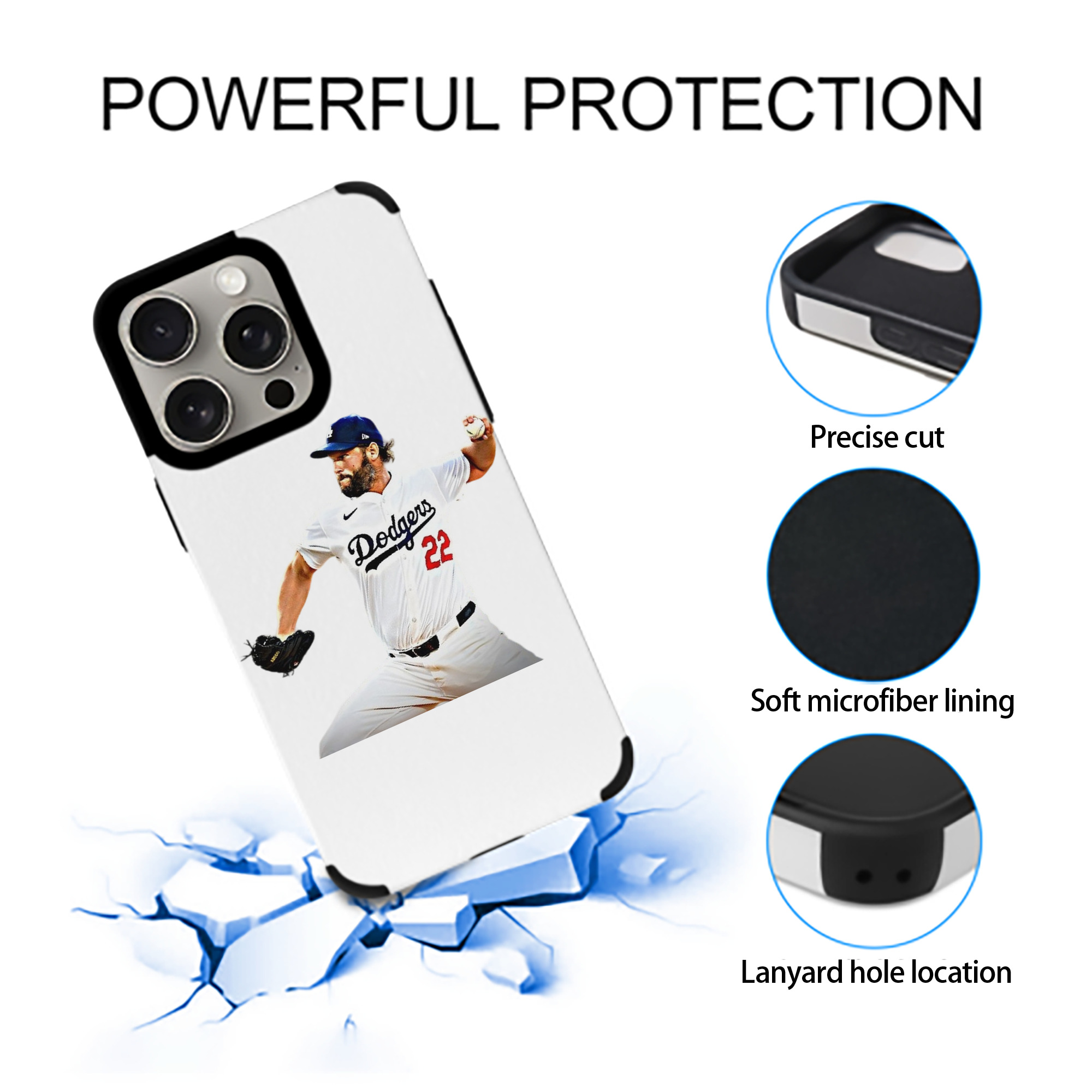 Clayton Kershaw  9 IPhone 15 Pro Max PU Leather Case – Soft Lining, 360° Protection – Precise Fit, 3D Buttons, Easy Charging – Anti-Yellowing, Easy To Clean
