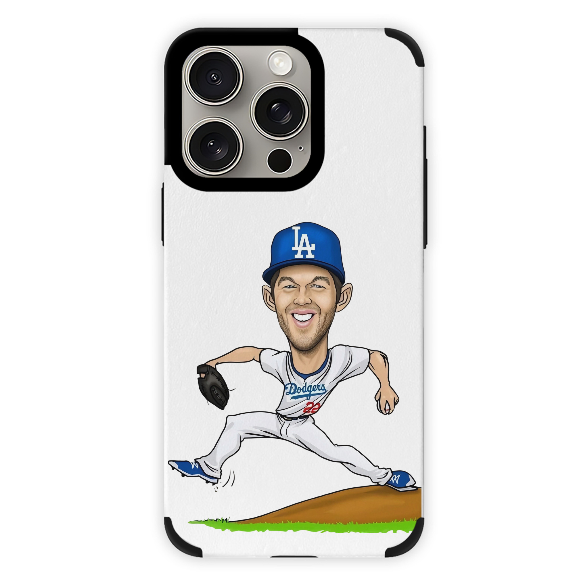 Clayton Kershaw  1 IPhone 15 Pro Max PU Leather Case – Soft Lining, 360° Protection – Precise Fit, 3D Buttons, Easy Charging – Anti-Yellowing, Easy To Clean
