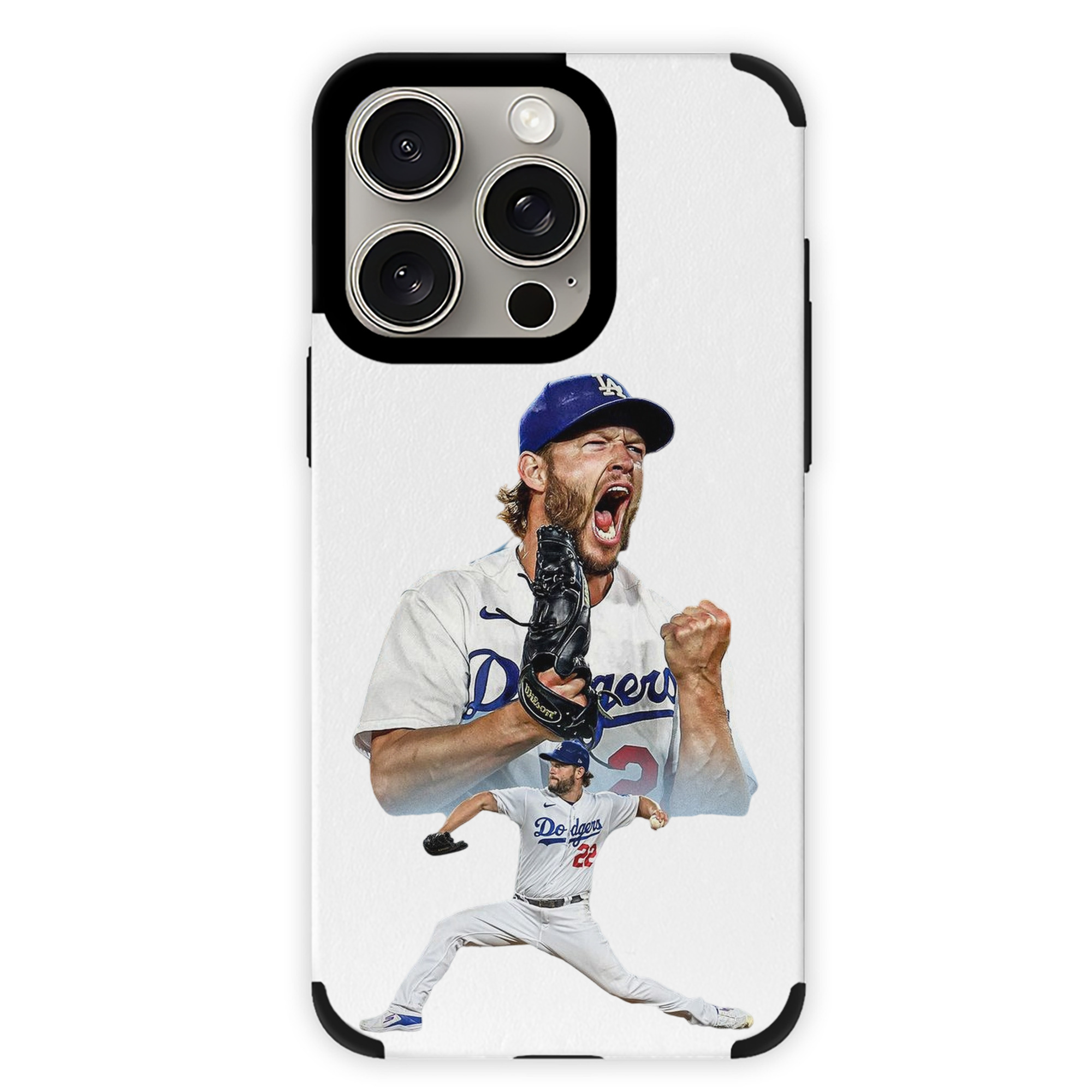 Clayton Kershaw 2 IPhone 15 Pro Max PU Leather Case – Soft Lining, 360° Protection – Precise Fit, 3D Buttons, Easy Charging – Anti-Yellowing, Easy To Clean