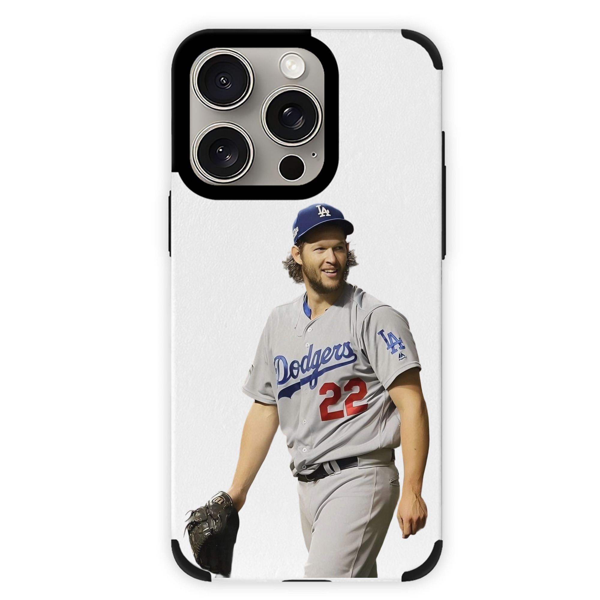 Clayton Kershaw 5 IPhone 15 Pro Max PU Leather Case – Soft Lining, 360° Protection – Precise Fit, 3D Buttons, Easy Charging – Anti-Yellowing, Easy To Clean