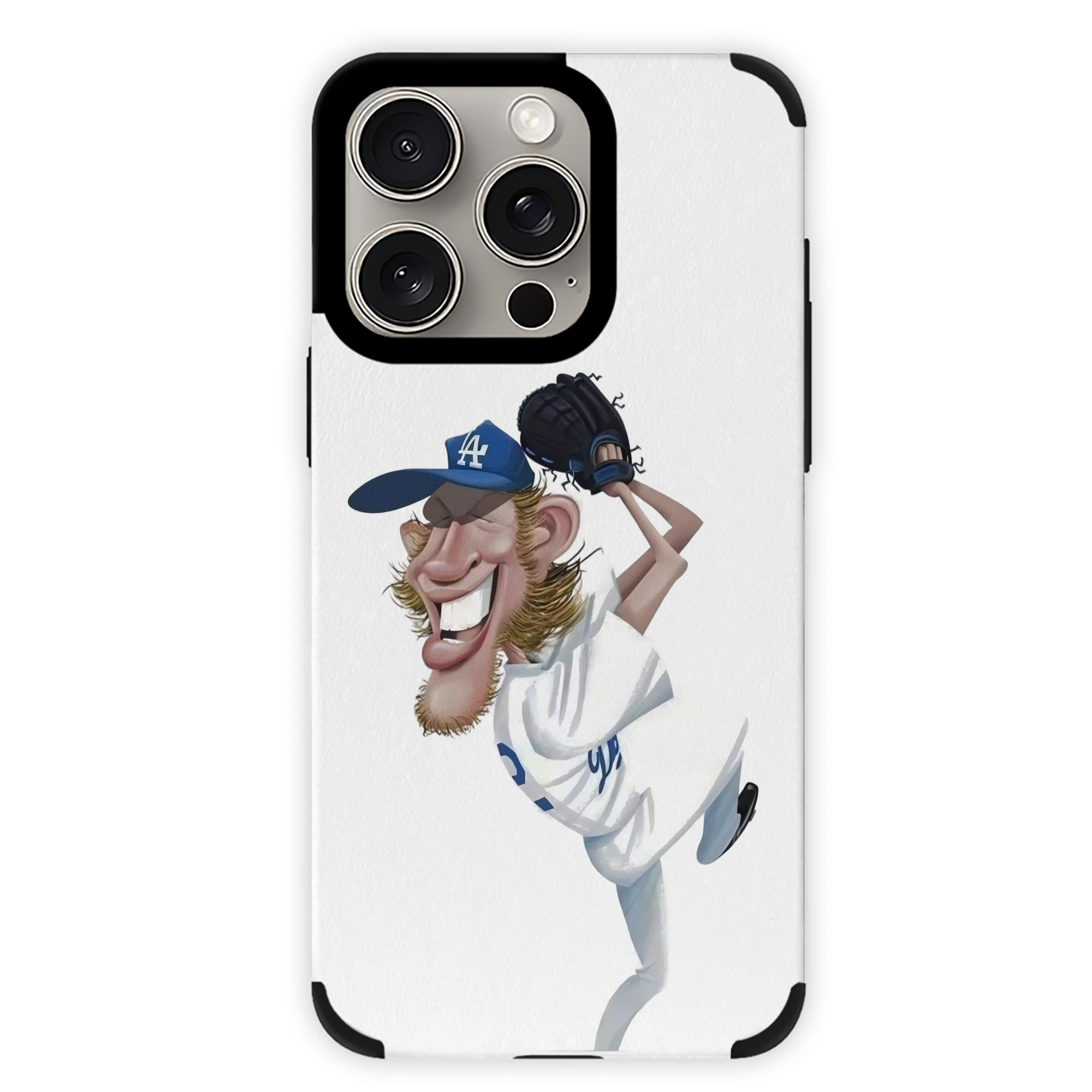 Clayton Kershaw  12 IPhone 15 Pro Max PU Leather Case – Soft Lining, 360° Protection – Precise Fit, 3D Buttons, Easy Charging – Anti-Yellowing, Easy To Clean