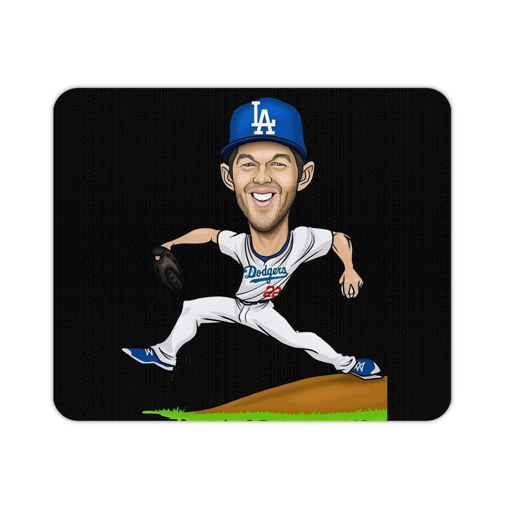 Clayton Kershaw  1 Durable Rubber Mouse Pad With Stitched Edges, Waterproof, Non-Slip Surface, Ultra-Thin Design For Gaming, Office