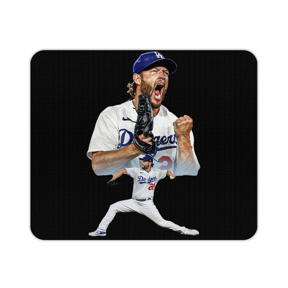 Clayton Kershaw 2 Durable Rubber Mouse Pad With Stitched Edges, Waterproof, Non-Slip Surface, Ultra-Thin Design For Gaming, Office