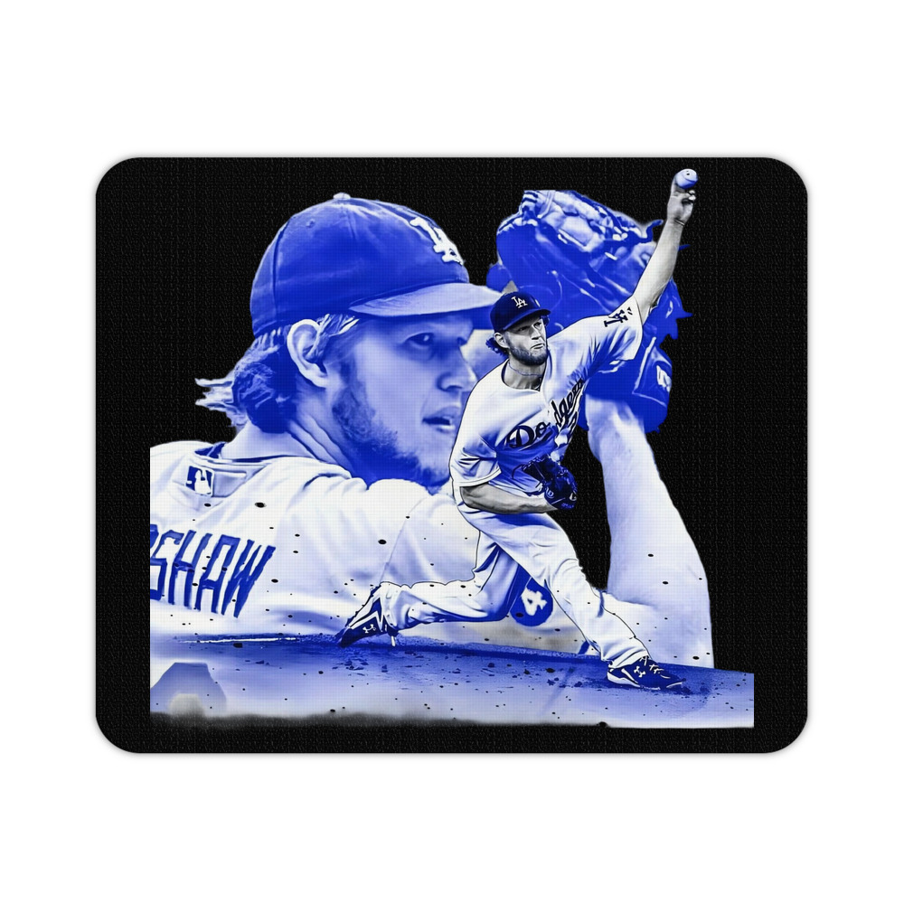 Clayton Kershaw 3 Durable Rubber Mouse Pad With Stitched Edges, Waterproof, Non-Slip Surface, Ultra-Thin Design For Gaming, Office