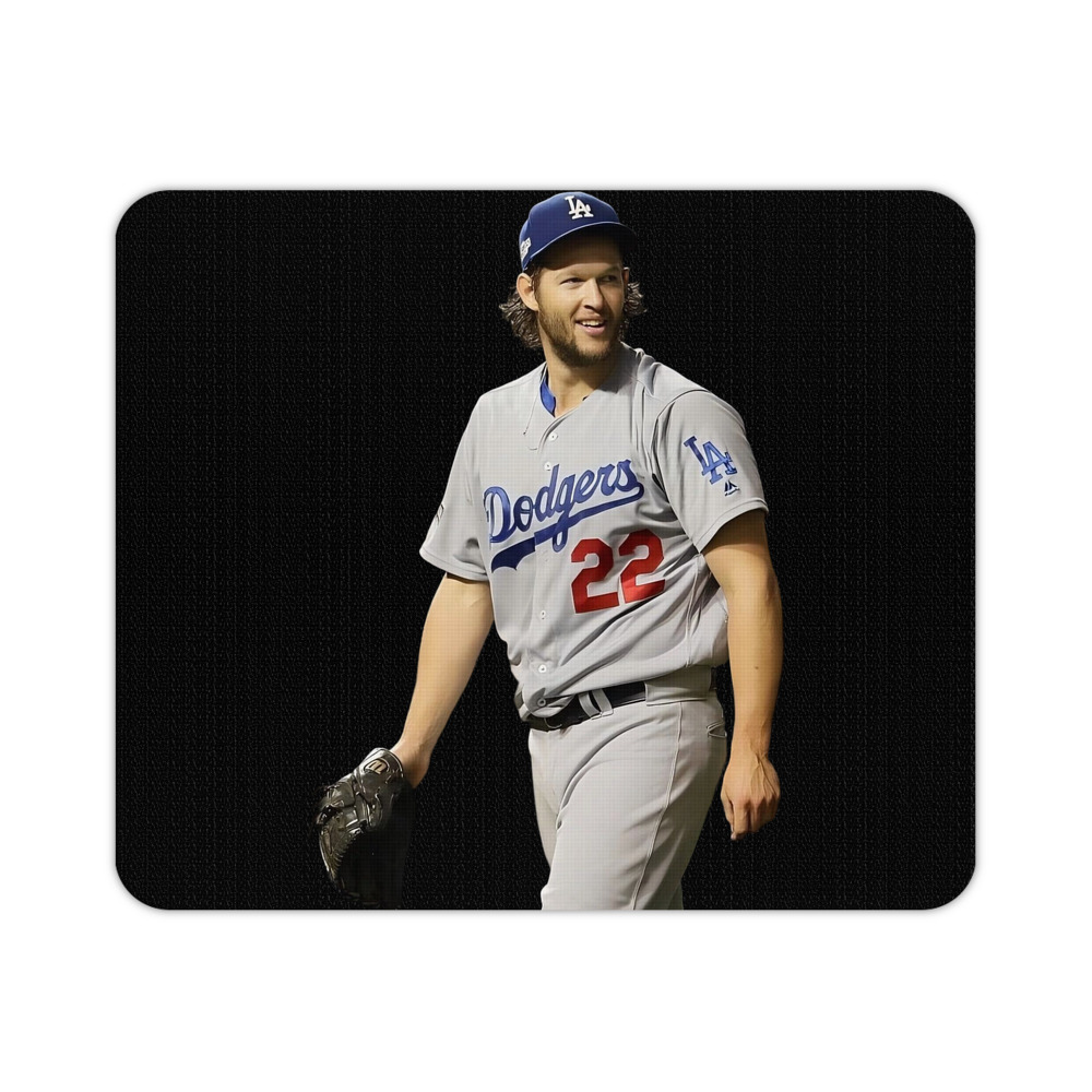 Clayton Kershaw 5 Durable Rubber Mouse Pad With Stitched Edges, Waterproof, Non-Slip Surface, Ultra-Thin Design For Gaming, Office
