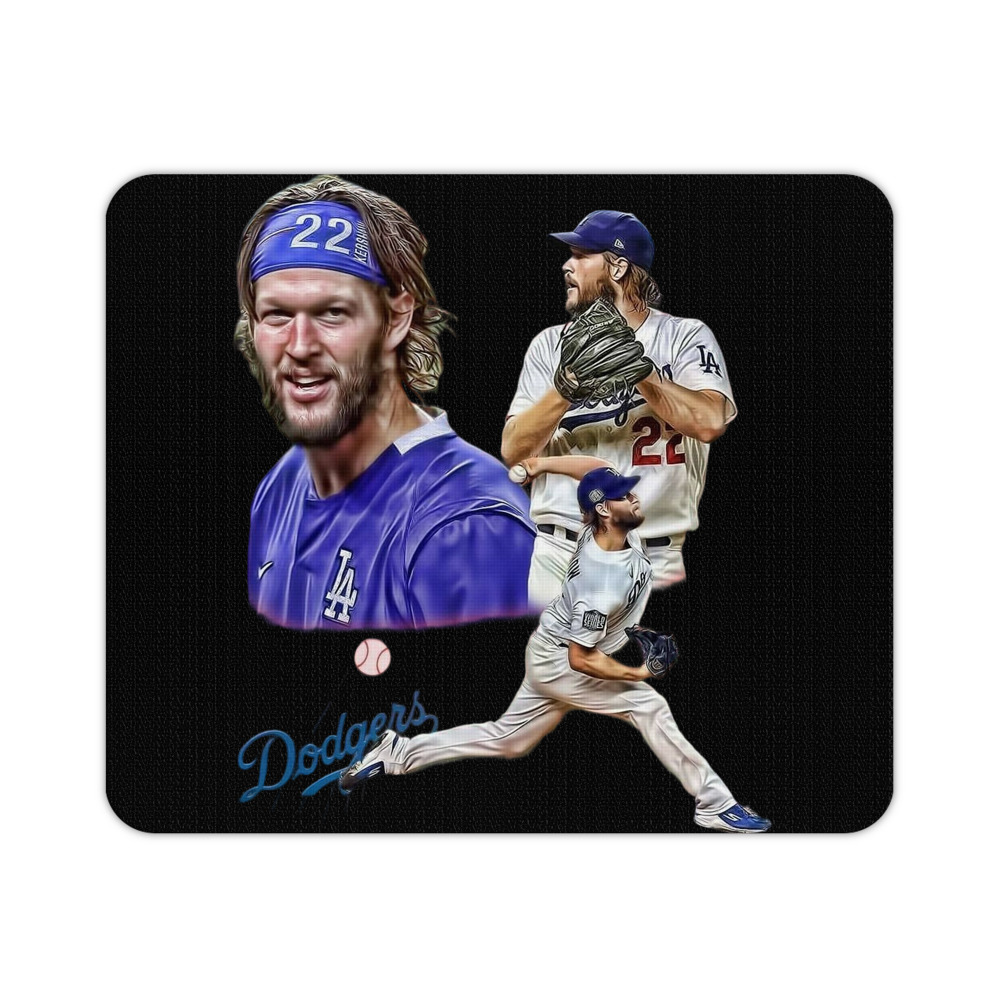 Clayton Kershaw 6 Durable Rubber Mouse Pad With Stitched Edges, Waterproof, Non-Slip Surface, Ultra-Thin Design For Gaming, Office