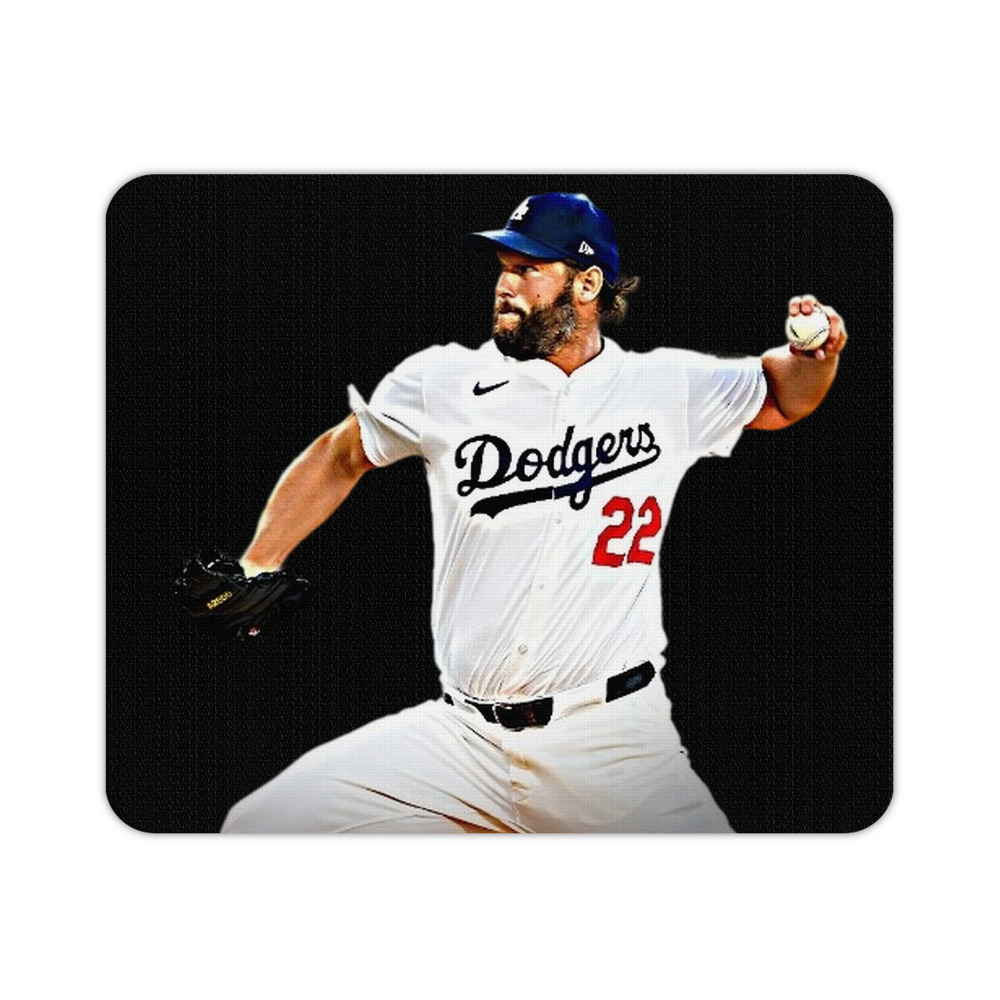 Clayton Kershaw  9 Durable Rubber Mouse Pad With Stitched Edges, Waterproof, Non-Slip Surface, Ultra-Thin Design For Gaming, Office