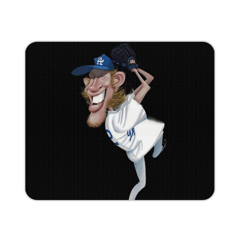 Clayton Kershaw  12 Durable Rubber Mouse Pad With Stitched Edges, Waterproof, Non-Slip Surface, Ultra-Thin Design For Gaming, Office