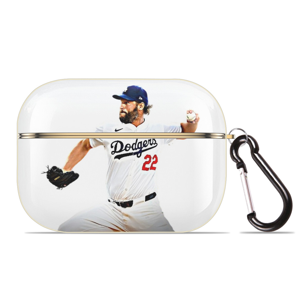 Clayton Kershaw  9 Luxury Gold AirPods Pro Case With Keychain, Flexible PC Material, Full Protection, Precise Cutouts, Anti-Fingerprint, Washable, Durable Design