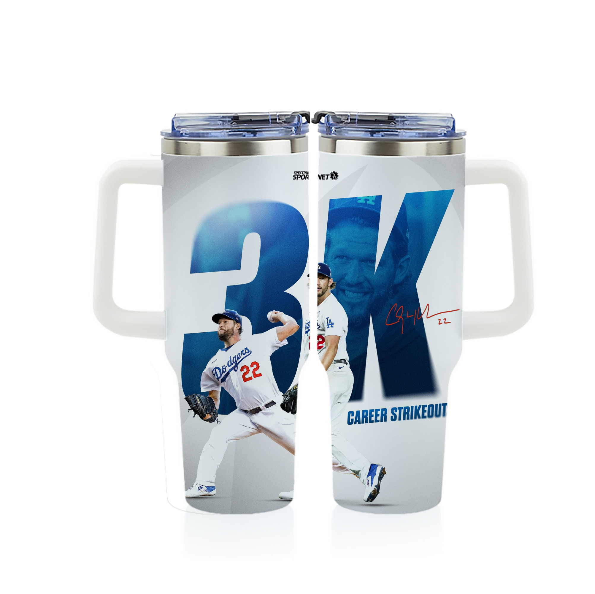 Clayton Kershaw  3K 9 40oz Full Wrap Car Tumbler – Durable Stainless Steel Travel Mug With Vibrant UV Print – Double Wall Insulated, Fits Most Car Cup Holders