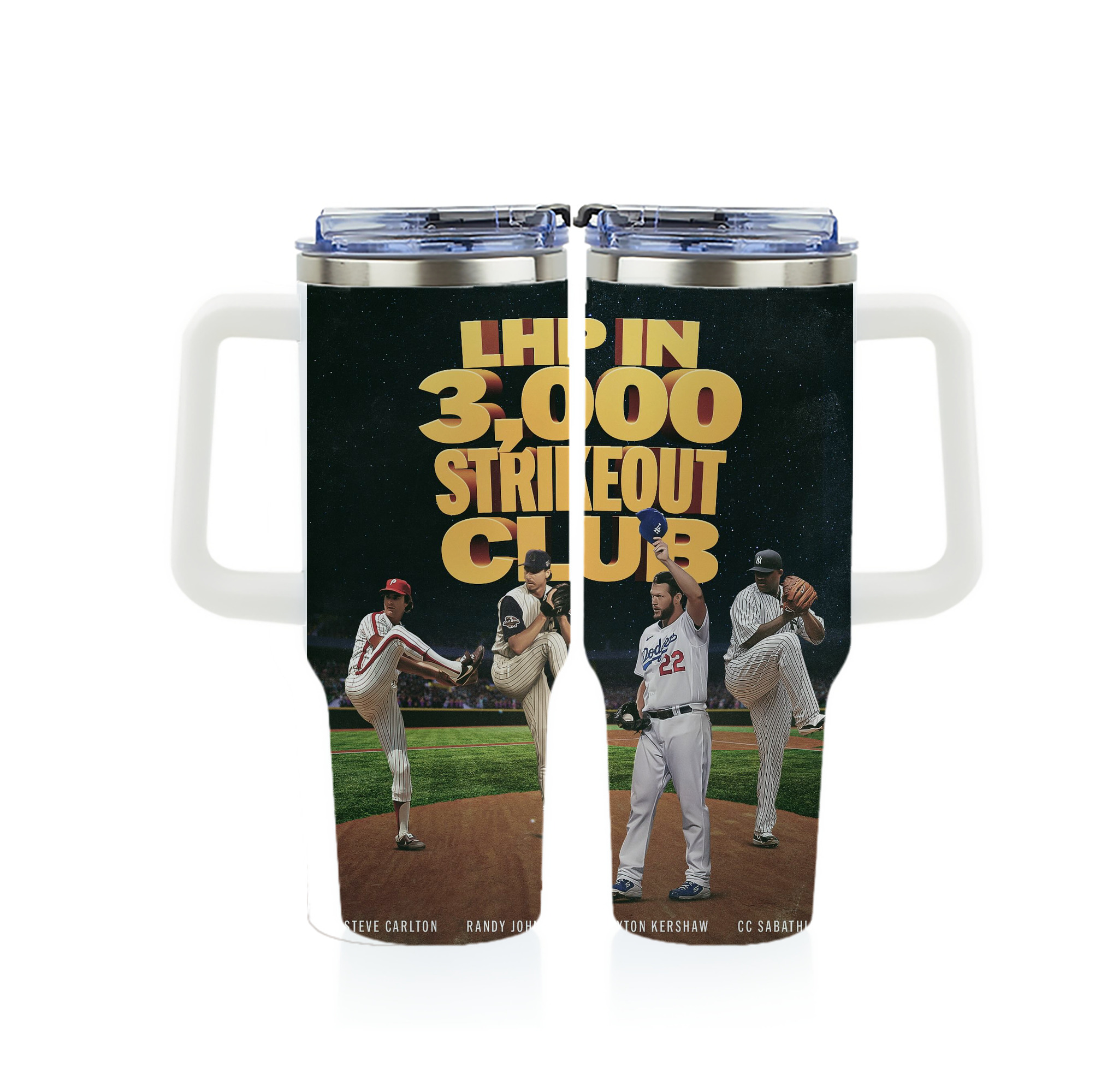 Clayton Kershaw  3K 10 40oz Full Wrap Car Tumbler – Durable Stainless Steel Travel Mug With Vibrant UV Print – Double Wall Insulated, Fits Most Car Cup Holders