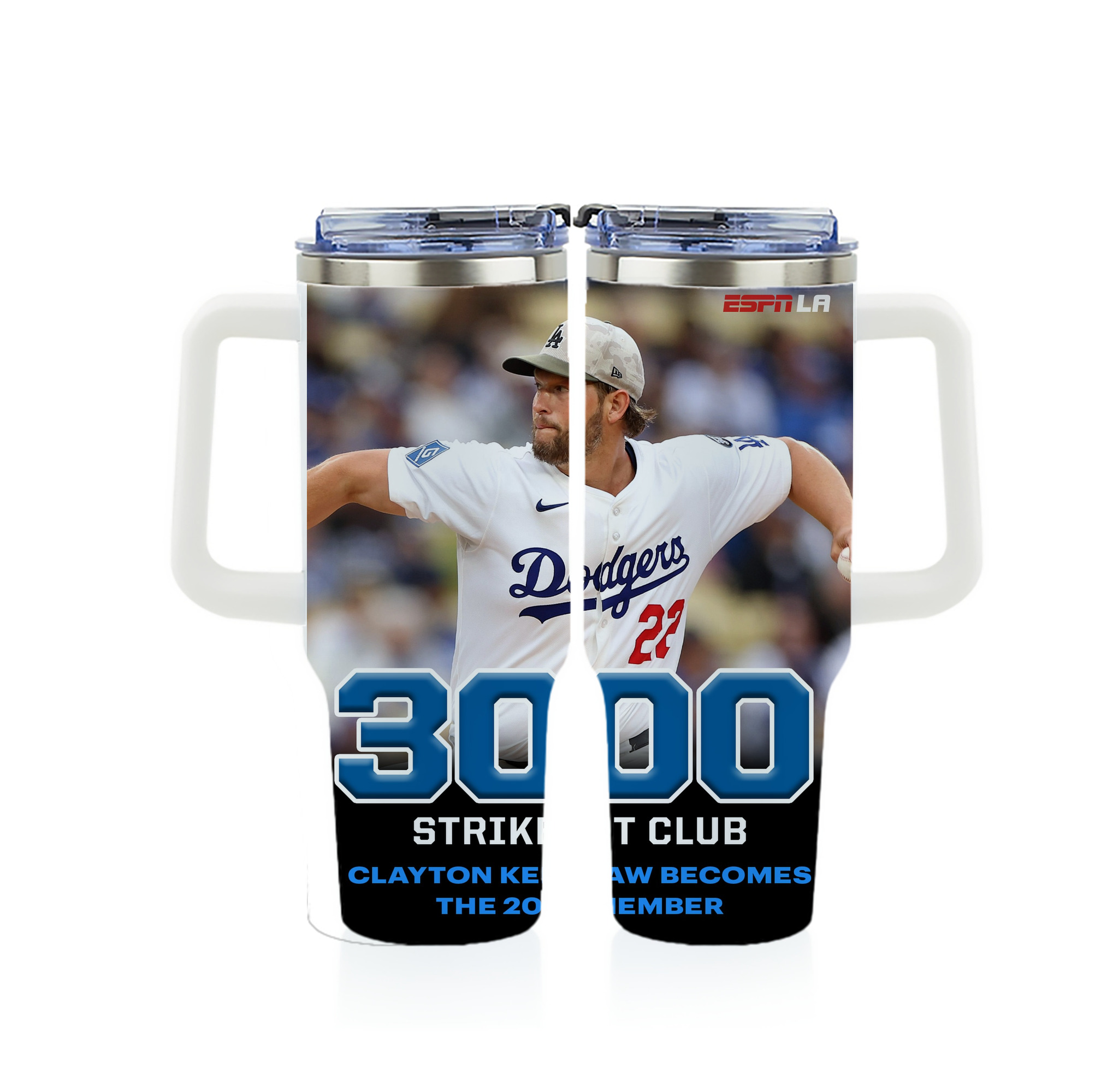 Clayton Kershaw  3K 11 40oz Full Wrap Car Tumbler – Durable Stainless Steel Travel Mug With Vibrant UV Print – Double Wall Insulated, Fits Most Car Cup Holders