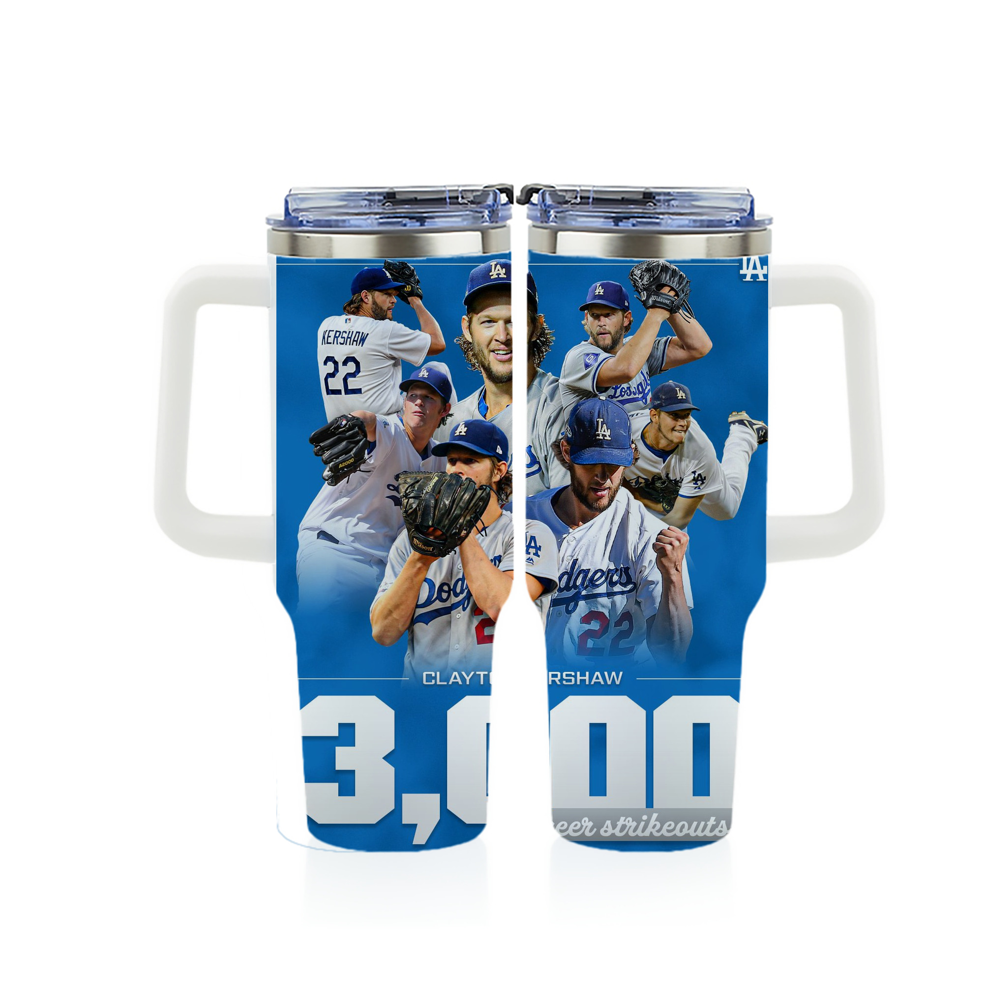 Clayton Kershaw  3K 12 40oz Full Wrap Car Tumbler – Durable Stainless Steel Travel Mug With Vibrant UV Print – Double Wall Insulated, Fits Most Car Cup Holders