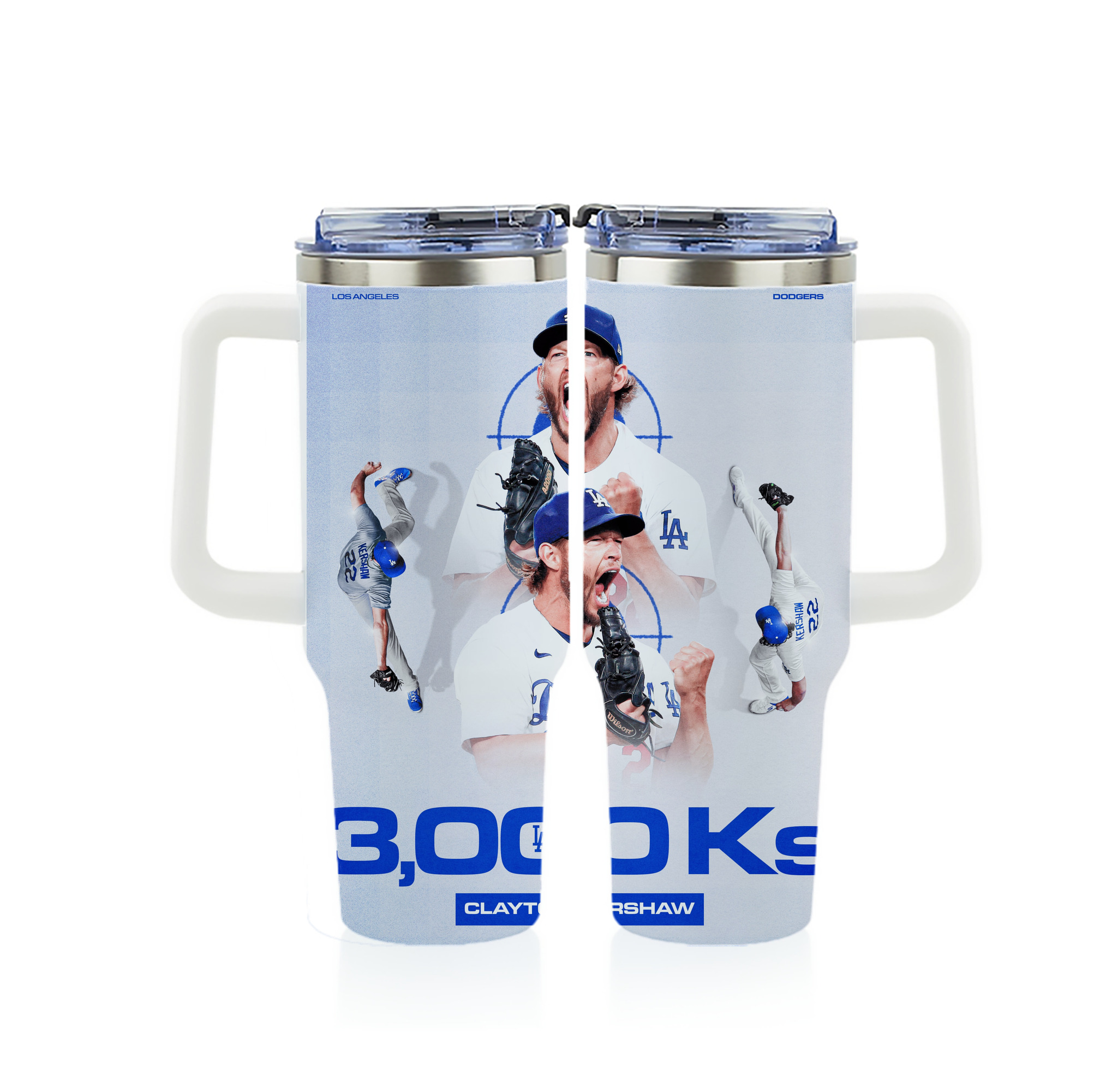 Clayton Kershaw  3K 19 40oz Full Wrap Car Tumbler – Durable Stainless Steel Travel Mug With Vibrant UV Print – Double Wall Insulated, Fits Most Car Cup Holders