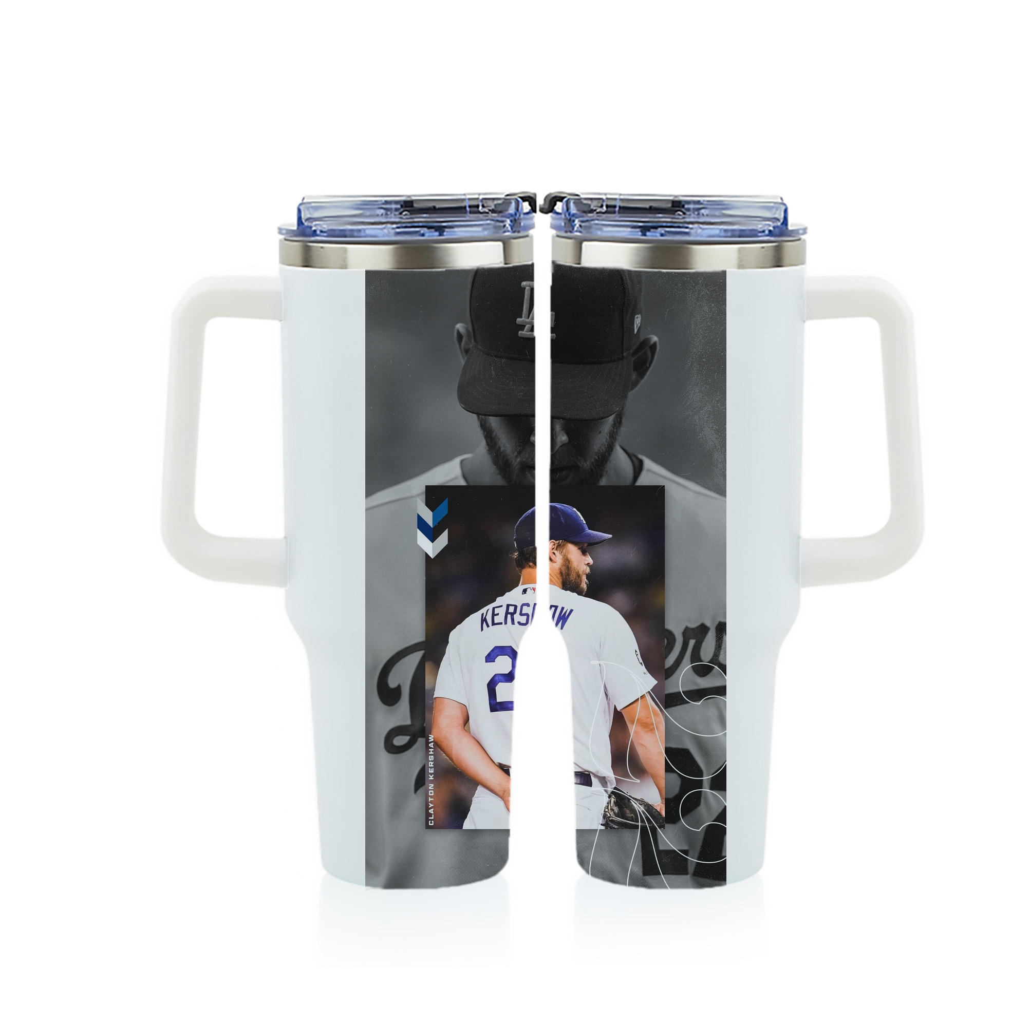 Clayton Kershaw 2 40oz Full Wrap Car Tumbler – Durable Stainless Steel Travel Mug With Vibrant UV Print – Double Wall Insulated, Fits Most Car Cup Holders