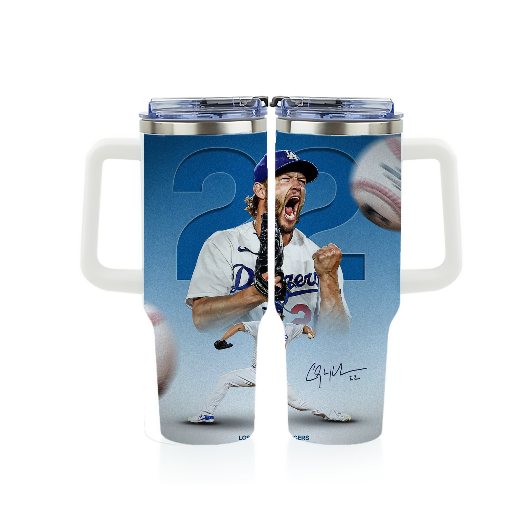 Clayton Kershaw 5 40oz Full Wrap Car Tumbler – Durable Stainless Steel Travel Mug With Vibrant UV Print – Double Wall Insulated, Fits Most Car Cup Holders