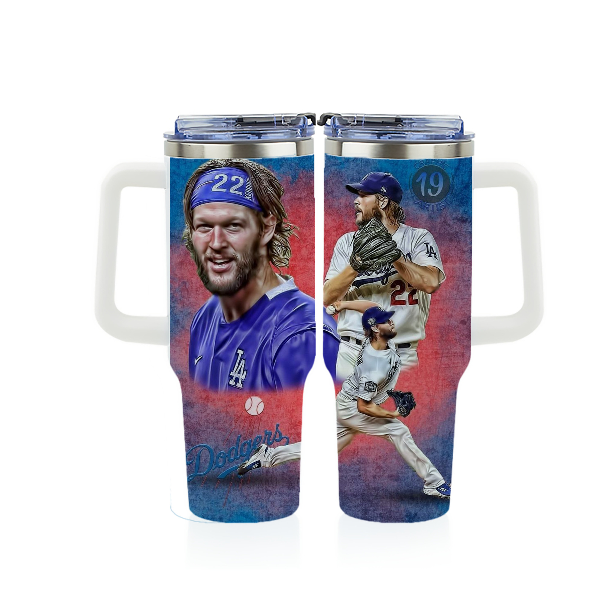 Clayton Kershaw 7 40oz Full Wrap Car Tumbler – Durable Stainless Steel Travel Mug With Vibrant UV Print – Double Wall Insulated, Fits Most Car Cup Holders
