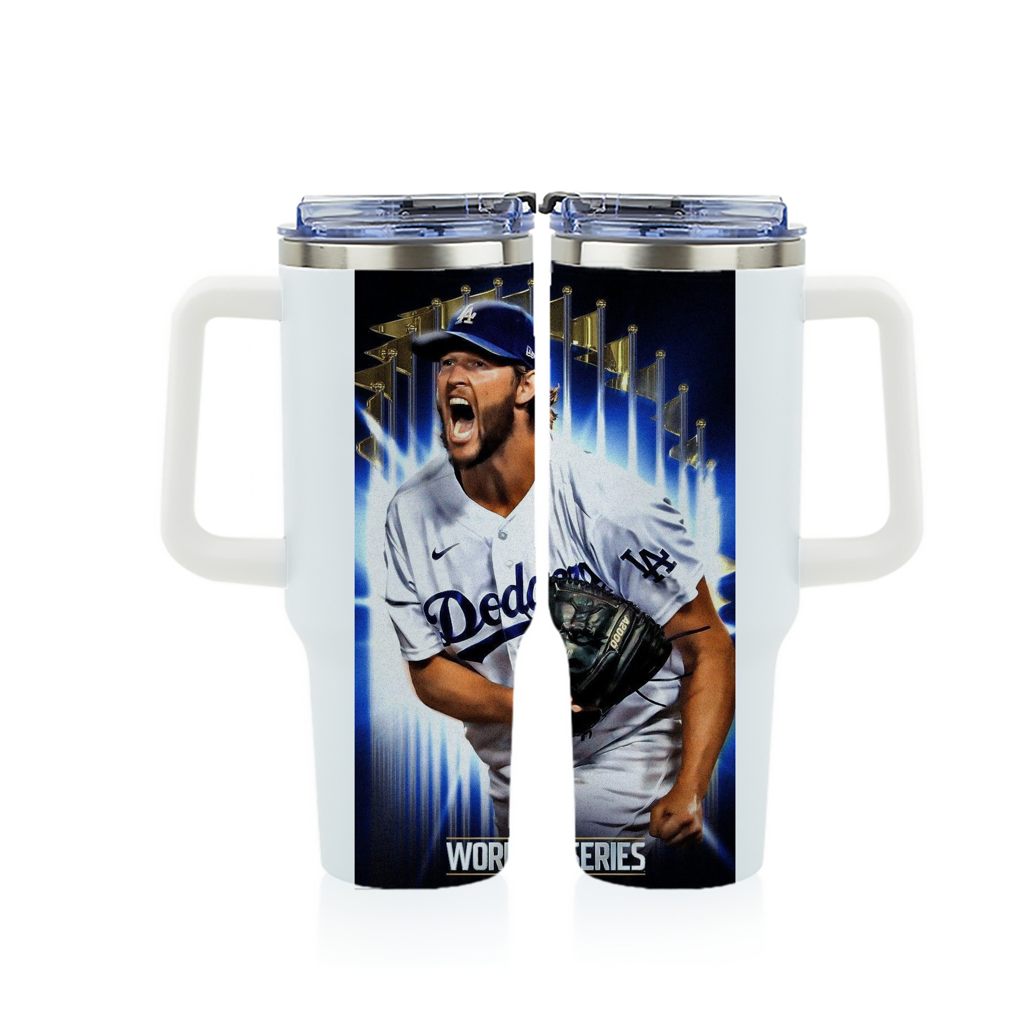 Clayton Kershaw 8 40oz Full Wrap Car Tumbler – Durable Stainless Steel Travel Mug With Vibrant UV Print – Double Wall Insulated, Fits Most Car Cup Holders