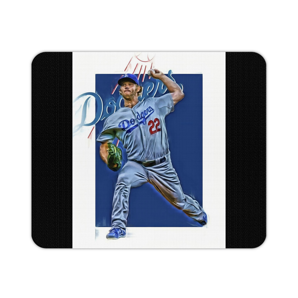 Clayton Kershaw 3 Durable Rubber Mouse Pad With Stitched Edges, Waterproof, Non-Slip Surface, Ultra-Thin Design For Gaming, Office