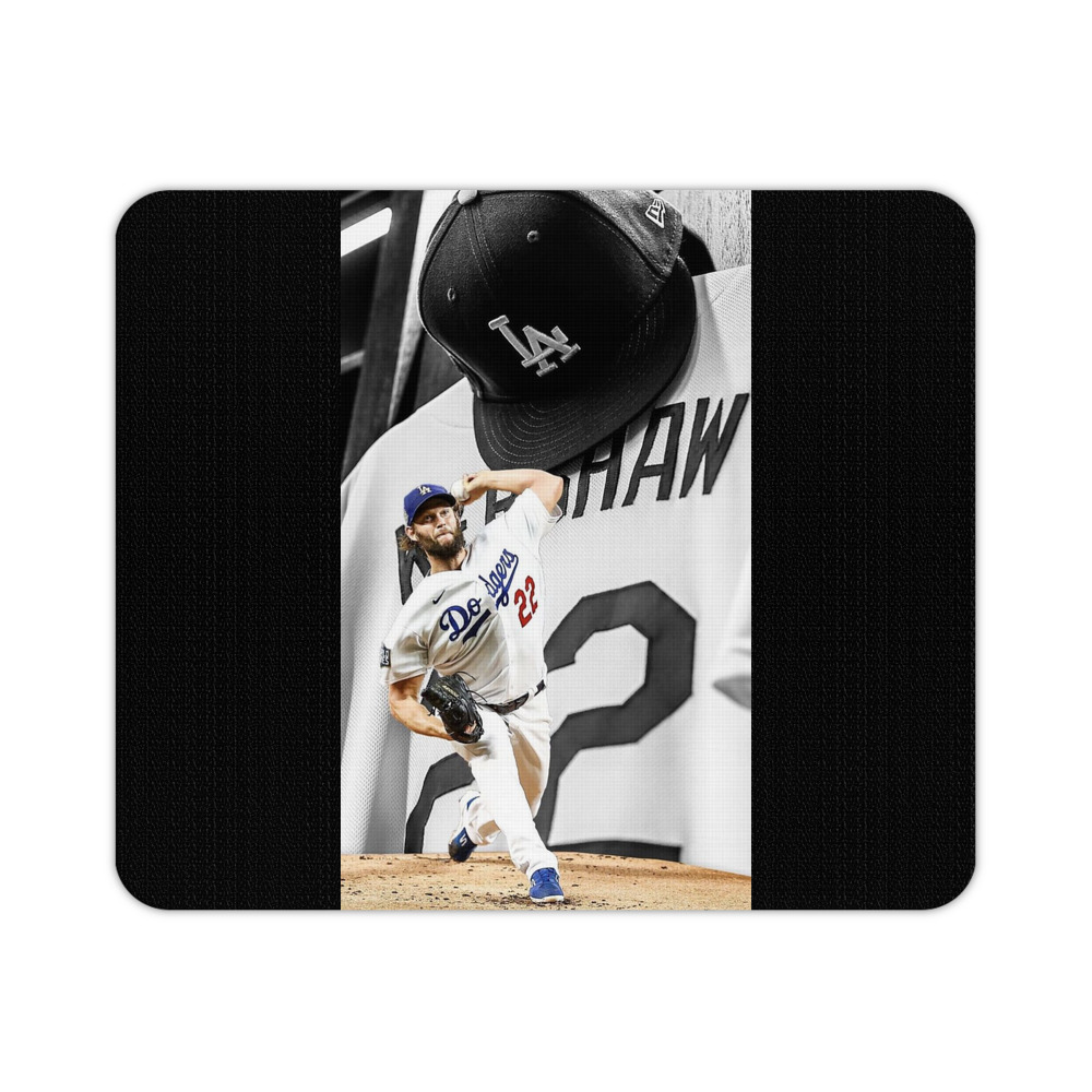 Clayton Kershaw 10 Durable Rubber Mouse Pad With Stitched Edges, Waterproof, Non-Slip Surface, Ultra-Thin Design For Gaming, Office