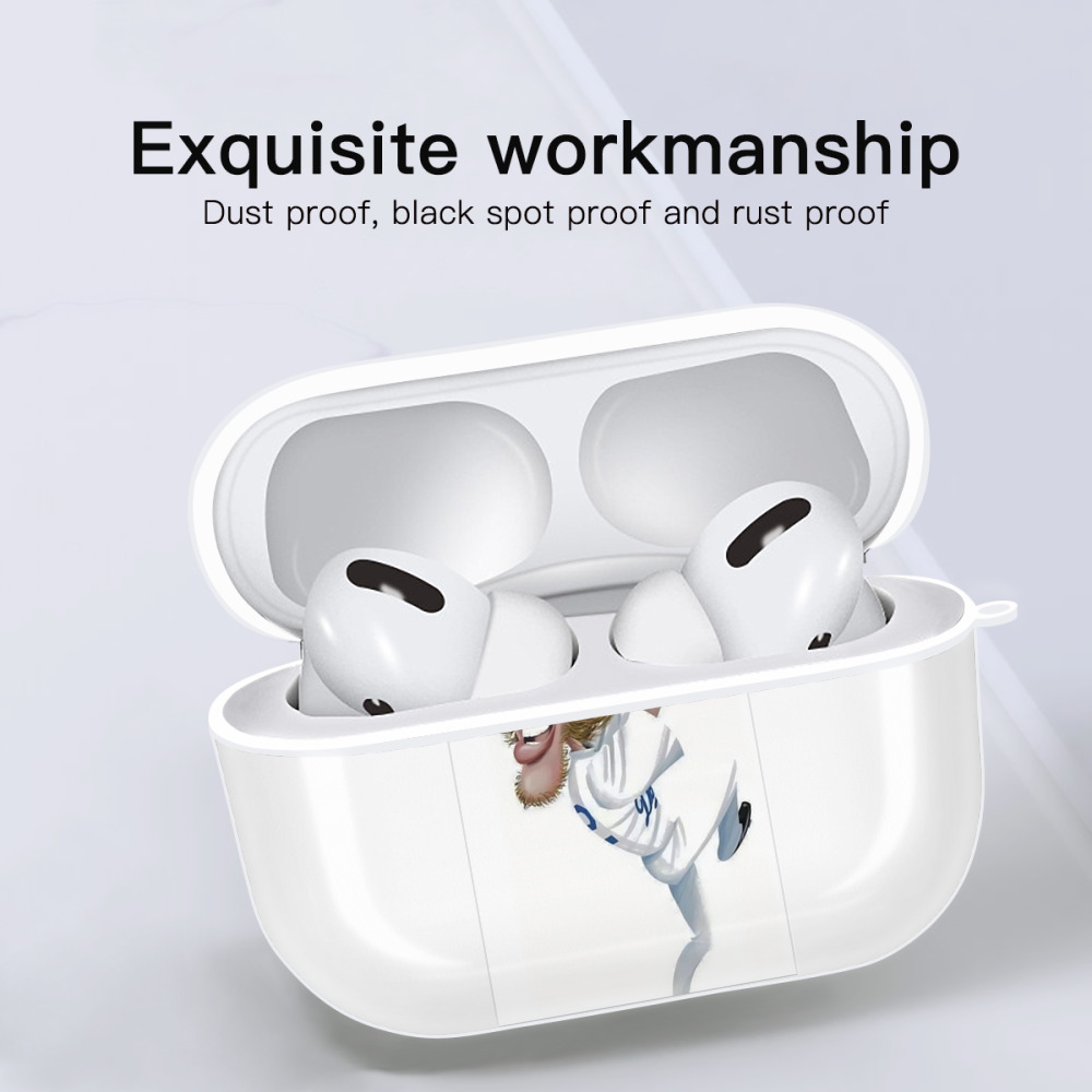 fd09680d6caa3b37cb05d07170557261 AirPods Pro Hard Case White With Keychain, Durable Flexible PC, Precise Cutouts, Anti-Fingerprint, Yellowing & Scratch Resistant, Full Protection, Washable