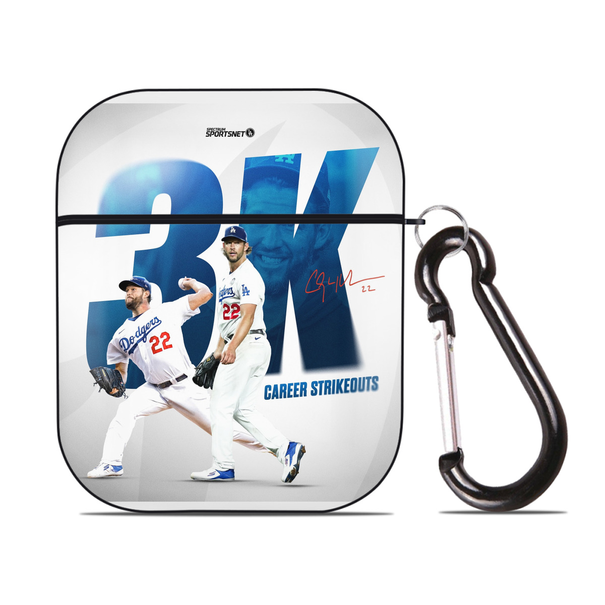 Clayton Kershaw  3K 9 AirPods 2 Case Hard Shell Black, Flexible PC Material, Precise Cutouts, Full Protection, Anti-Fingerprint, Washable, Includes Keychain – Durable & Slim Design