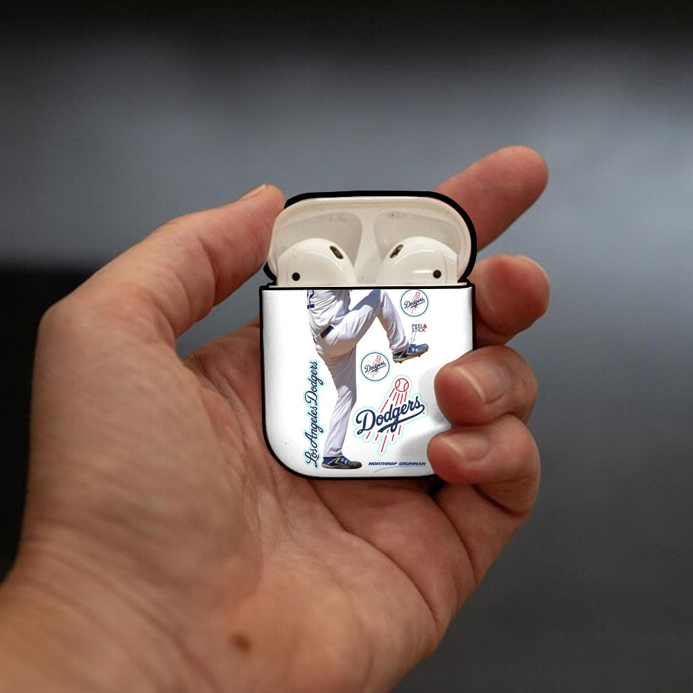 Clayton Kershaw  1 AirPods 2 Case Hard Shell Black, Flexible PC Material, Precise Cutouts, Full Protection, Anti-Fingerprint, Washable, Includes Keychain – Durable & Slim Design