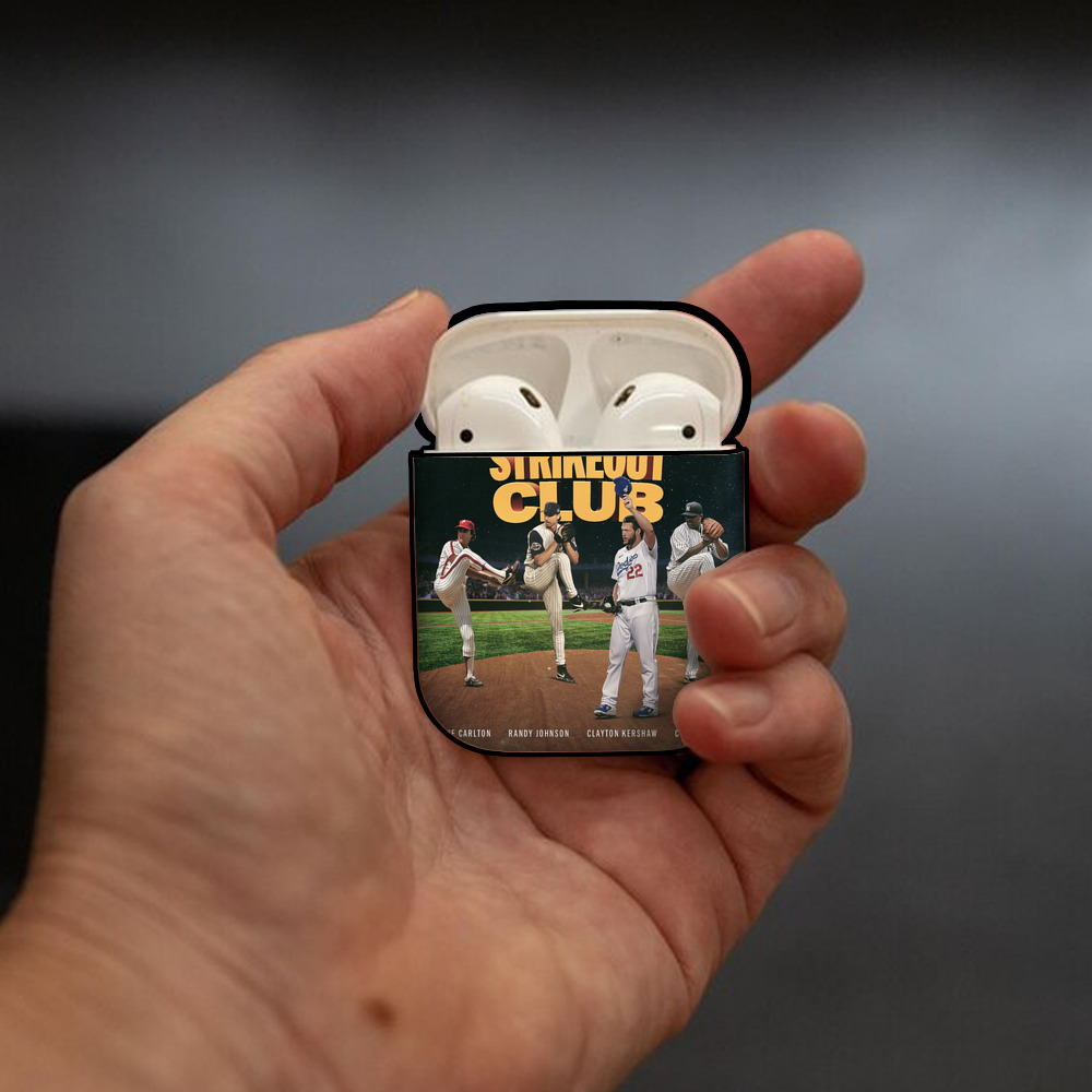 Clayton Kershaw  3K 10 AirPods 2 Case Hard Shell Black, Flexible PC Material, Precise Cutouts, Full Protection, Anti-Fingerprint, Washable, Includes Keychain – Durable & Slim Design