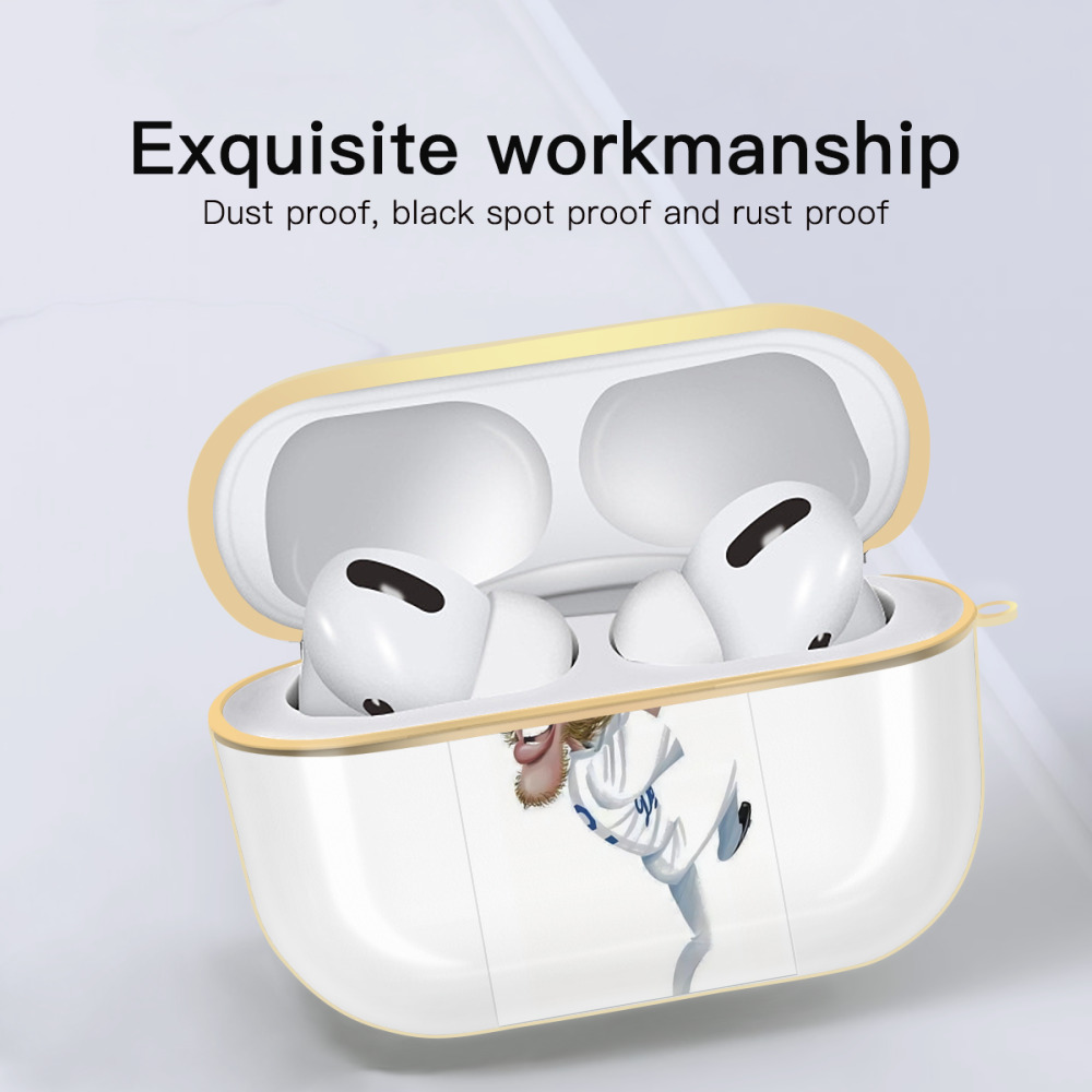 fd09680d6caa3b37cb05d07170557261 Luxury Gold AirPods Pro Case With Keychain, Flexible PC Material, Full Protection, Precise Cutouts, Anti-Fingerprint, Washable, Durable Design
