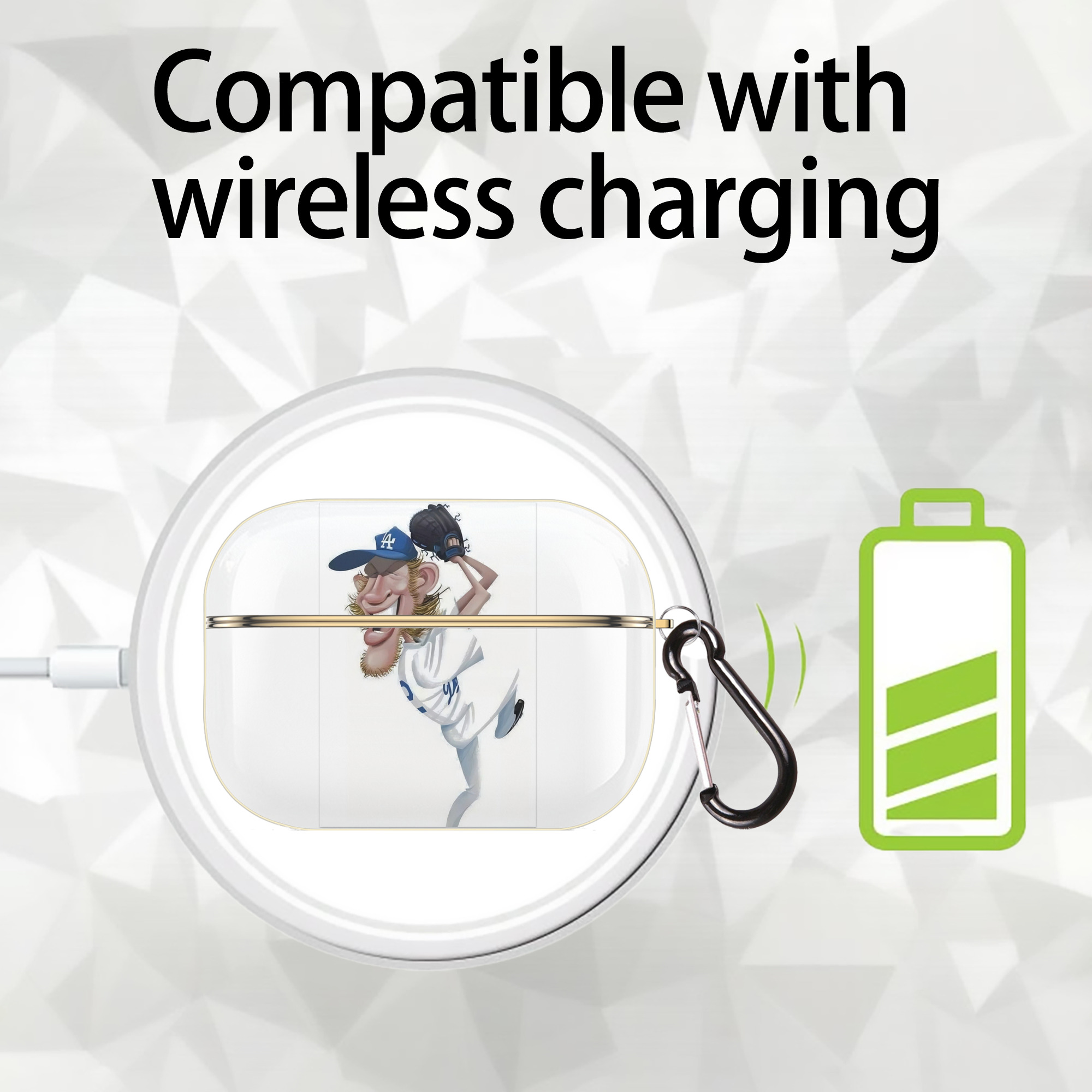 fd09680d6caa3b37cb05d07170557261 Luxury Gold AirPods Pro Case With Keychain, Flexible PC Material, Full Protection, Precise Cutouts, Anti-Fingerprint, Washable, Durable Design