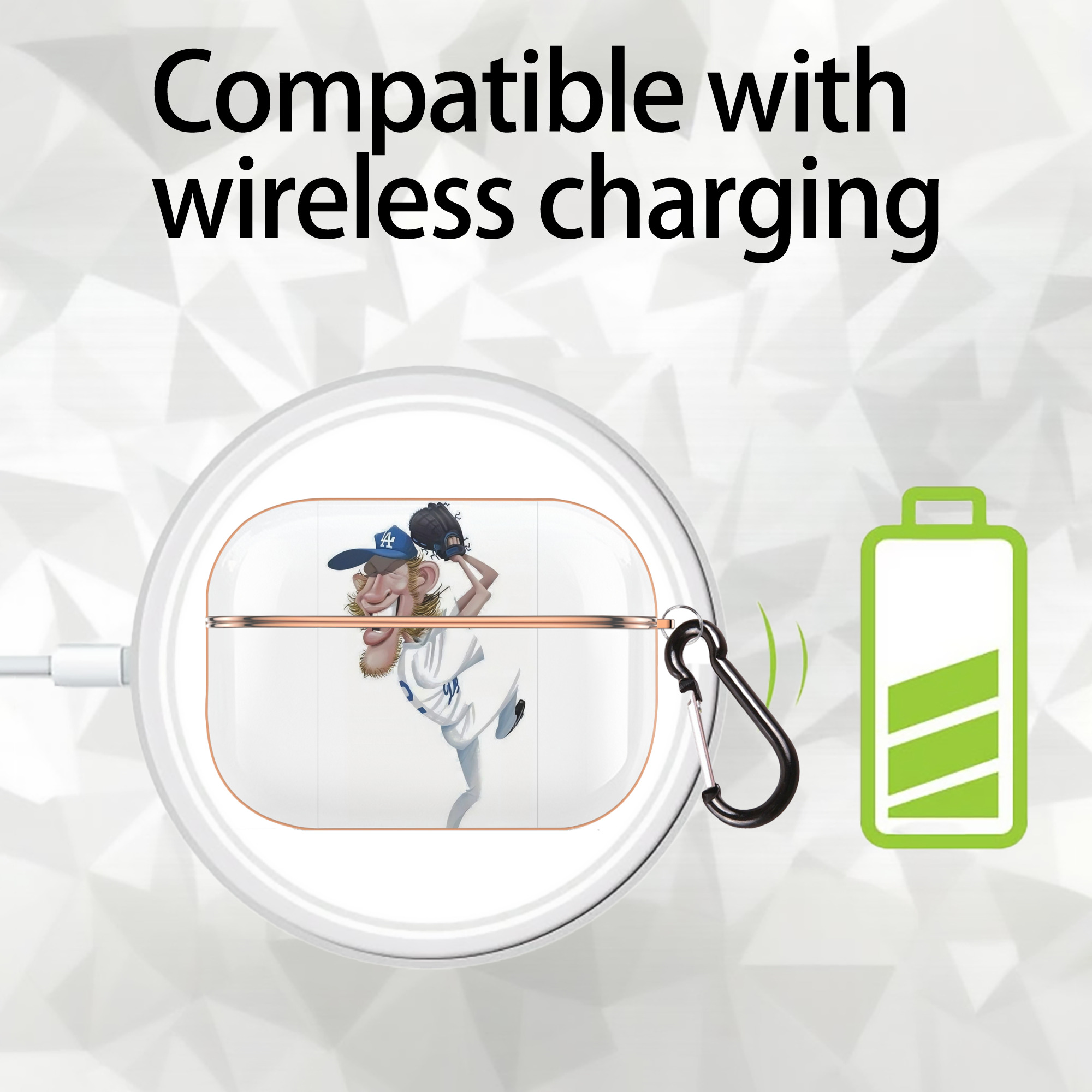 fd09680d6caa3b37cb05d07170557261 AirPods Pro Protective Case Rose Gold, Flexible PC Material, Precise Fit, Anti-Slip Cover, Full Protection, Fingerprint Resistant, Washable With Keychain