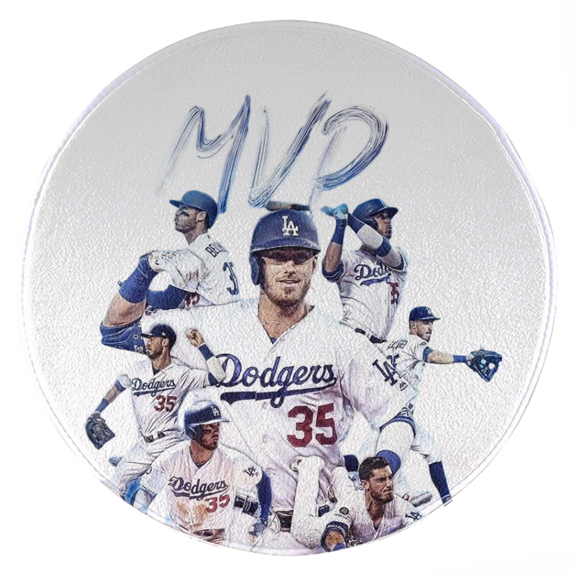 Cody Bellinger 4 Round Floor Mat – Soft Flannel & High-Density Sponge Core – Non-Slip Dot Backing – Durable Stitched Edges – Quick-Dry & Breathable – Perfect For Home, Bathroom & Living Room