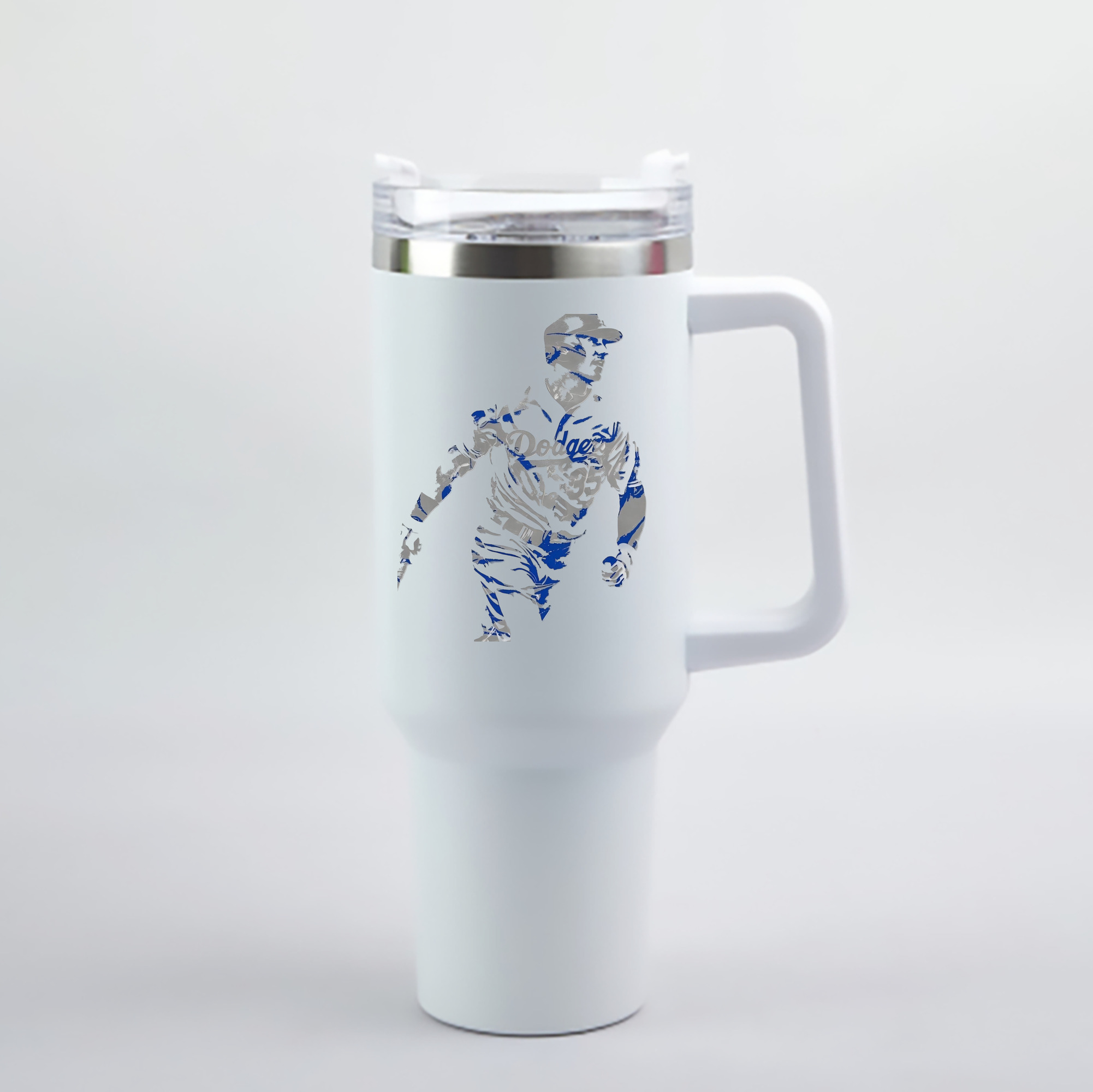 Cody Bellinger 5 40oz Handle Car Cup With Crystal Sticker Design – Durable Stainless Steel Travel Mug With Reusable Straw – Double Wall Insulated