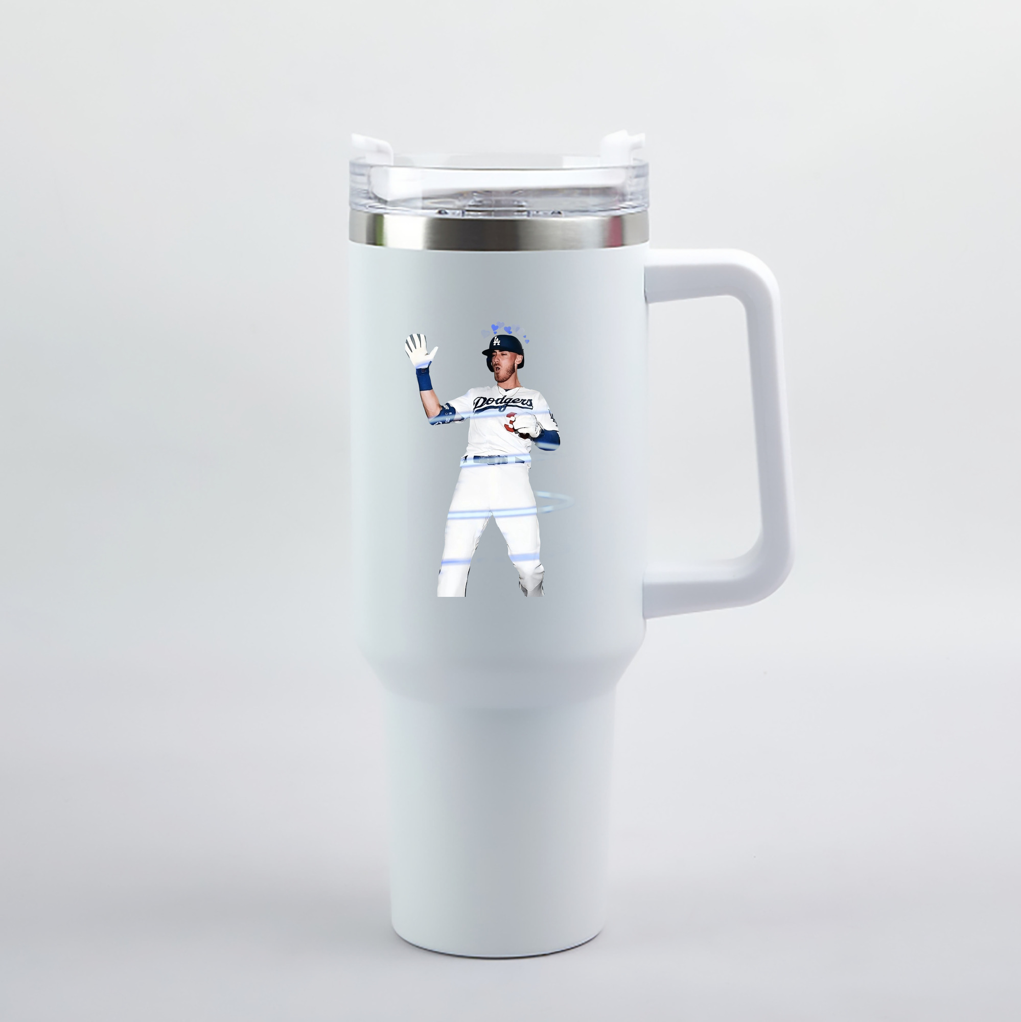 Cody Bellinger 1 40oz Handle Car Tumbler – Durable Stainless Steel Travel Mug With UV Print – Double Wall Insulated, Fits Most Car Cup Holders