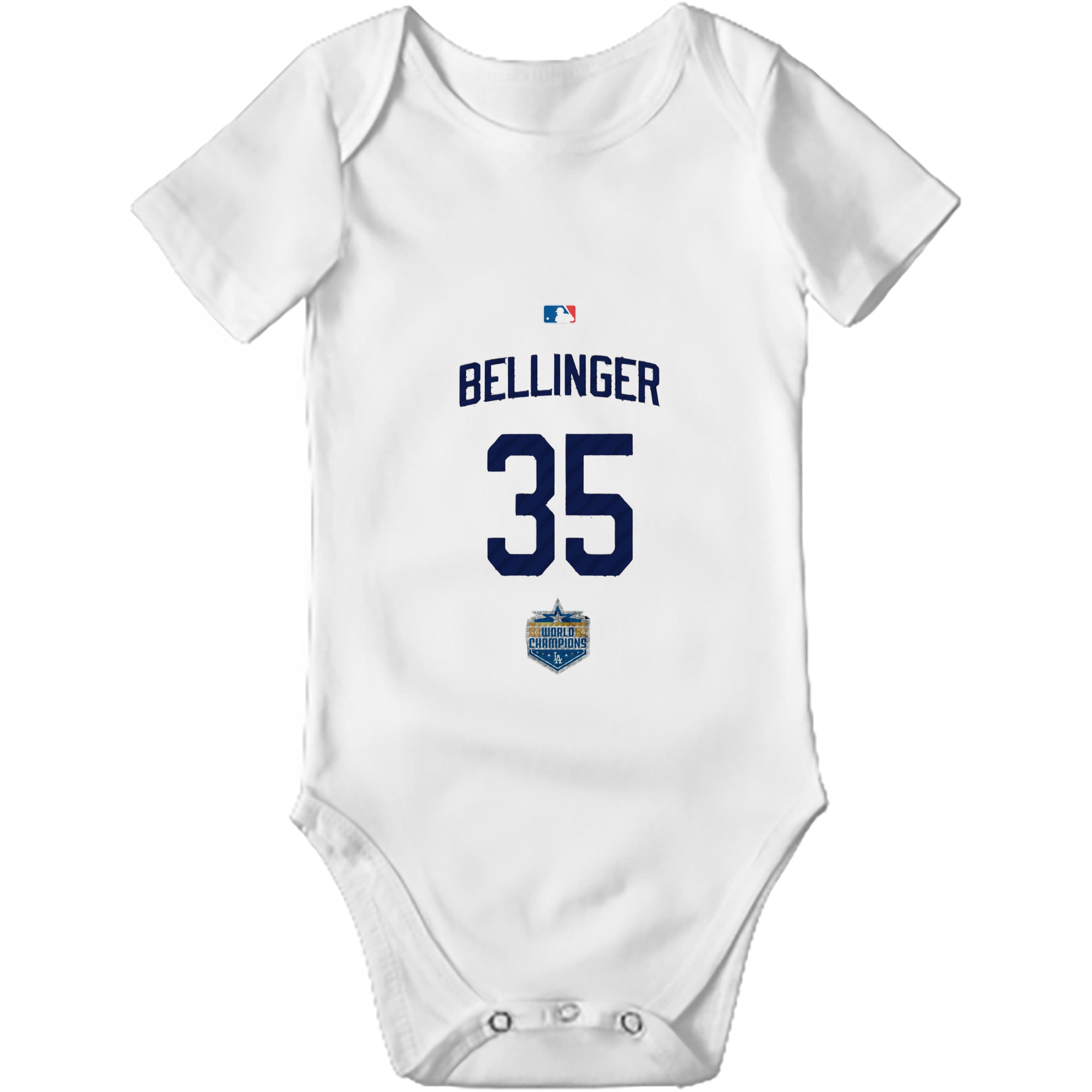 Cody Bellinger 2 Baby Short Sleeve Romper – 100% Cotton Soft & Breathable Digital Print Onesie With Easy Snap Closure And Envelope Shoulder – Comfortable For Daily Wear & Travel