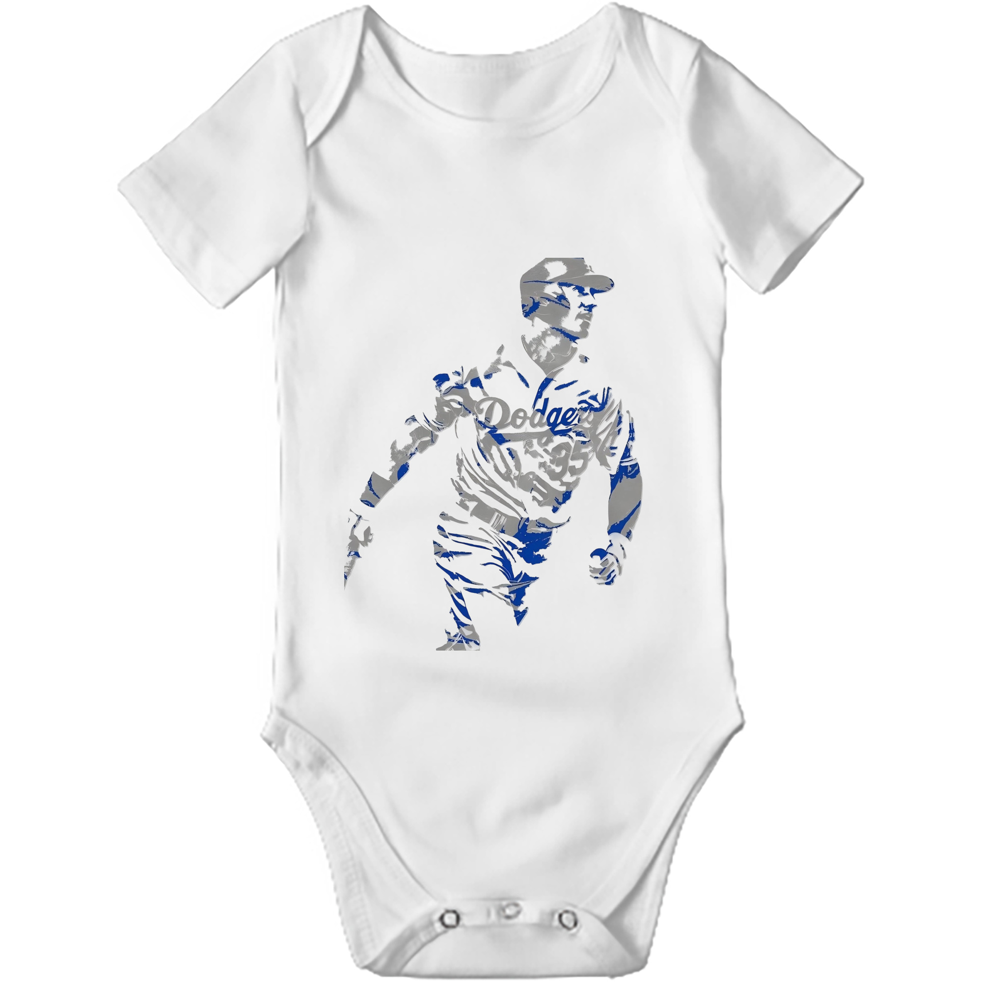 Cody Bellinger 5 Baby Short Sleeve Romper – 100% Cotton Soft & Breathable Digital Print Onesie With Easy Snap Closure And Envelope Shoulder – Comfortable For Daily Wear & Travel